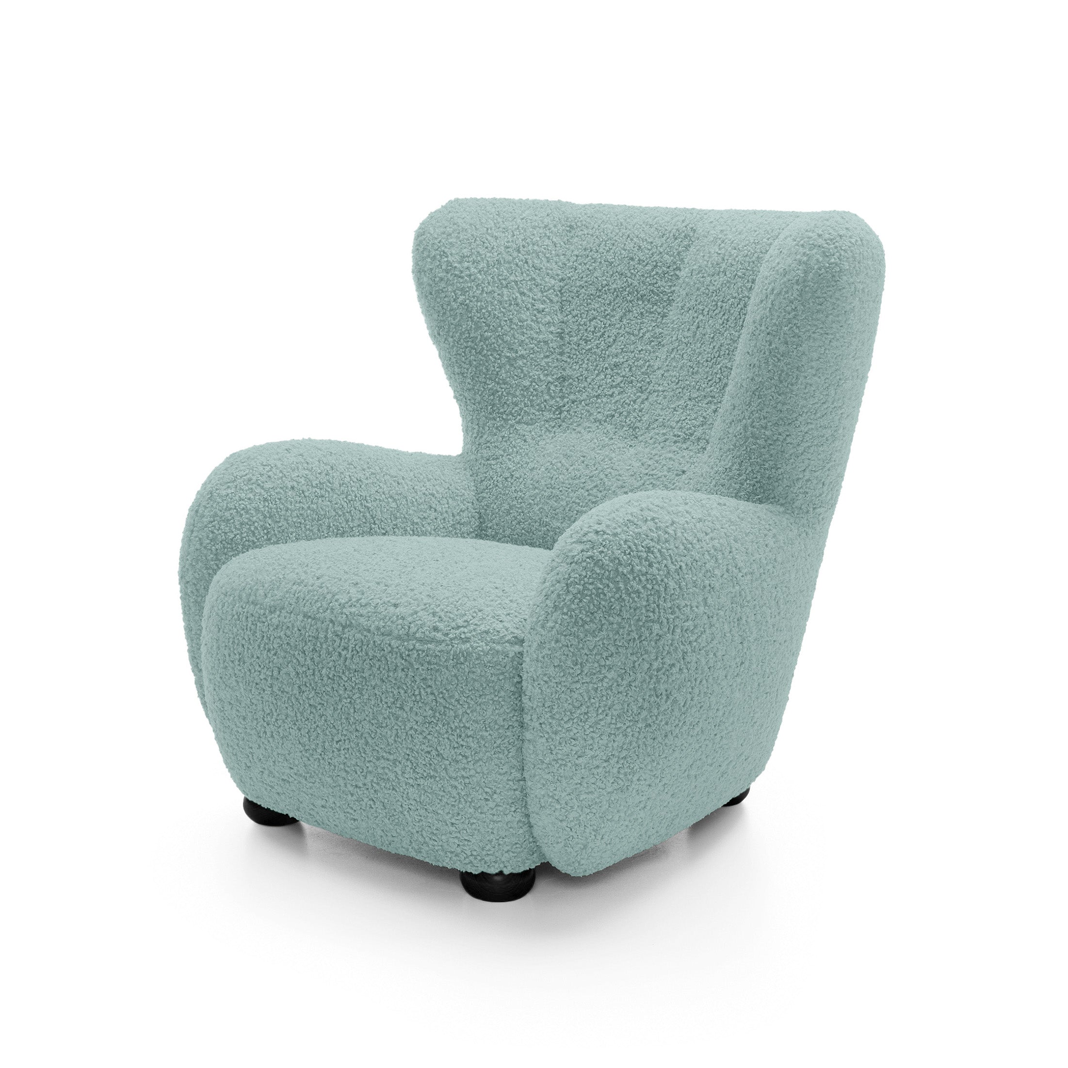 Fotel 88 cm do relaksu w stylu skandynawskim | Tedi Morska Patyna (ROLF 16) Czarny