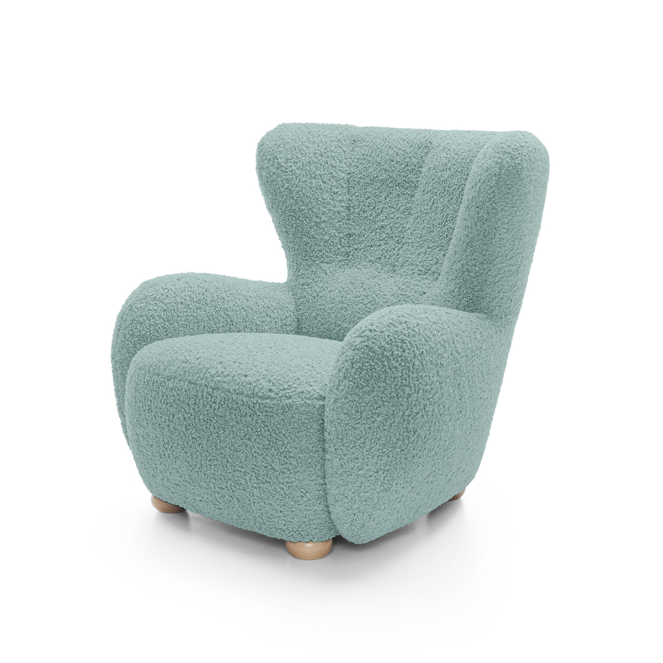 Fotel 88 cm do relaksu w stylu skandynawskim | Tedi Morska Patyna (ROLF 16) Buk