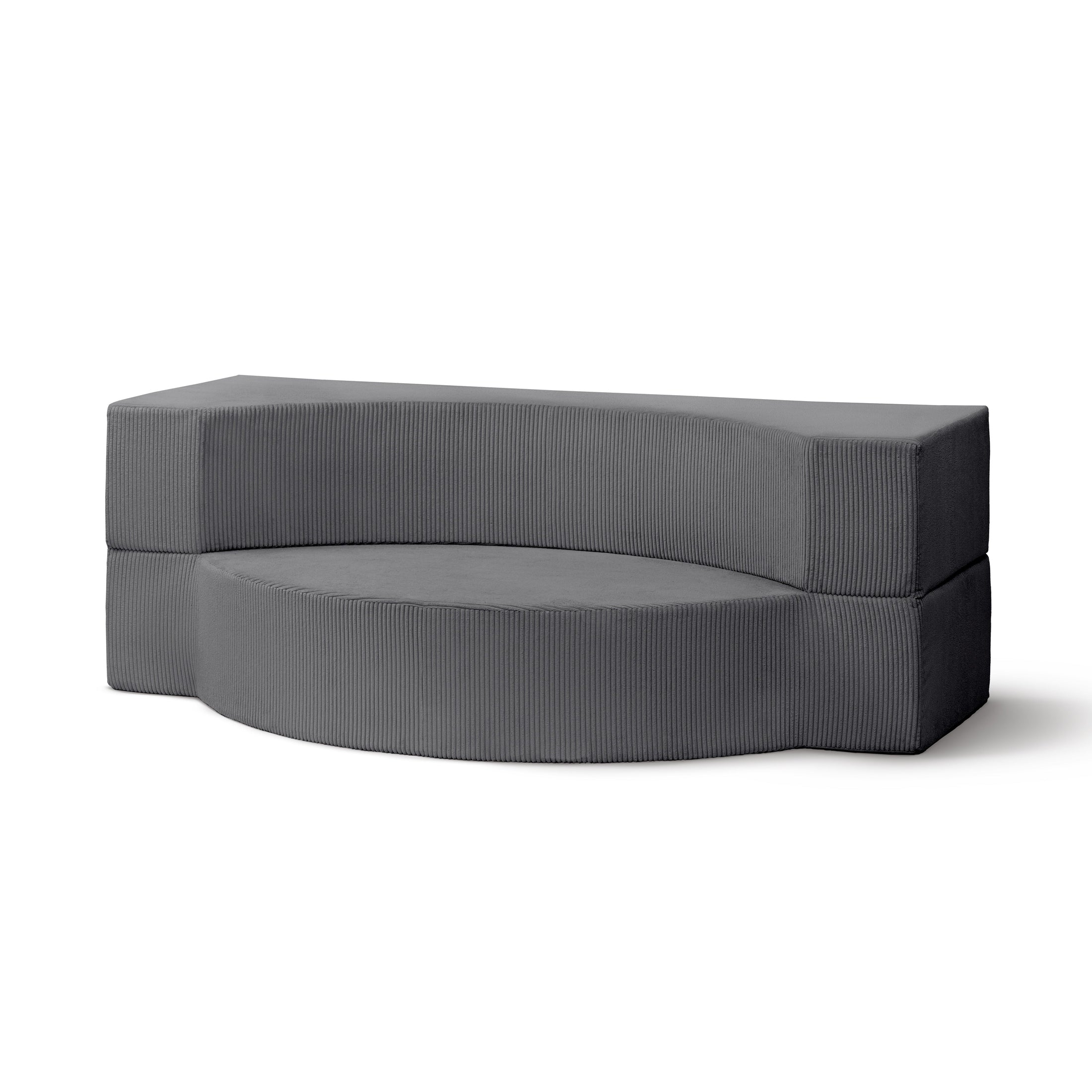 Sofa piankowa modułowa 200 cm z funkcją spania w stylu japandi | Lunaria Stalowy Brąz (POSO 22)