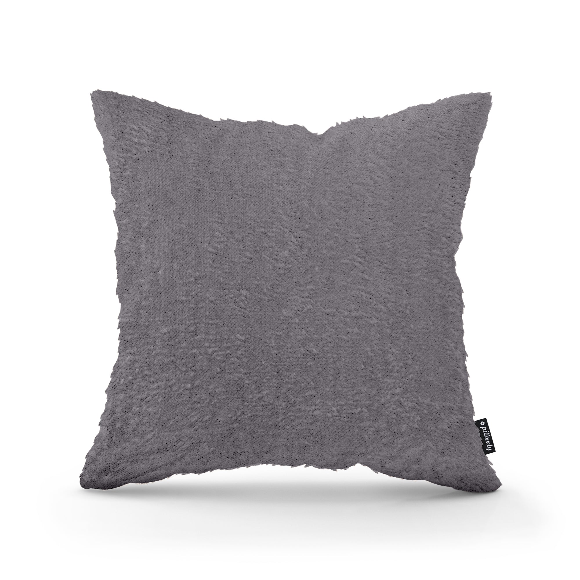 Poduszka dekoracyjna 45×45 cm w stylu glamour | Plusz Fioletowy Kamień (SORRISO 03)