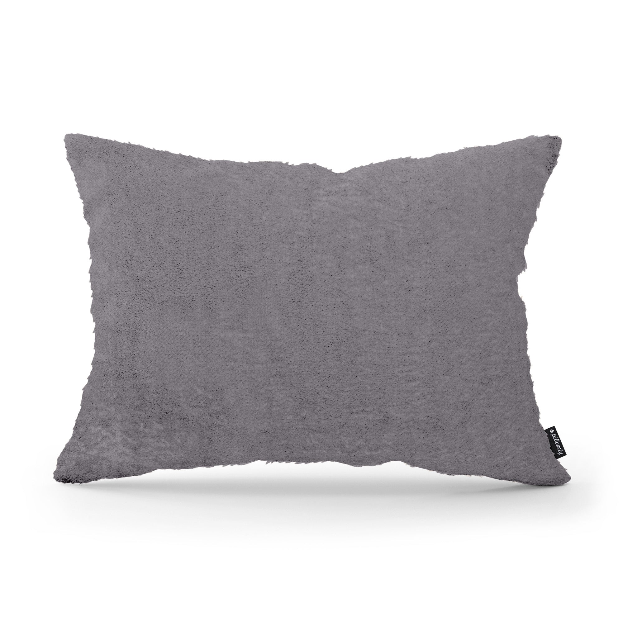 Poduszka dekoracyjna 40x55 cm w stylu glamour | Plusz Fioletowy Kamień (SORRISO 03)