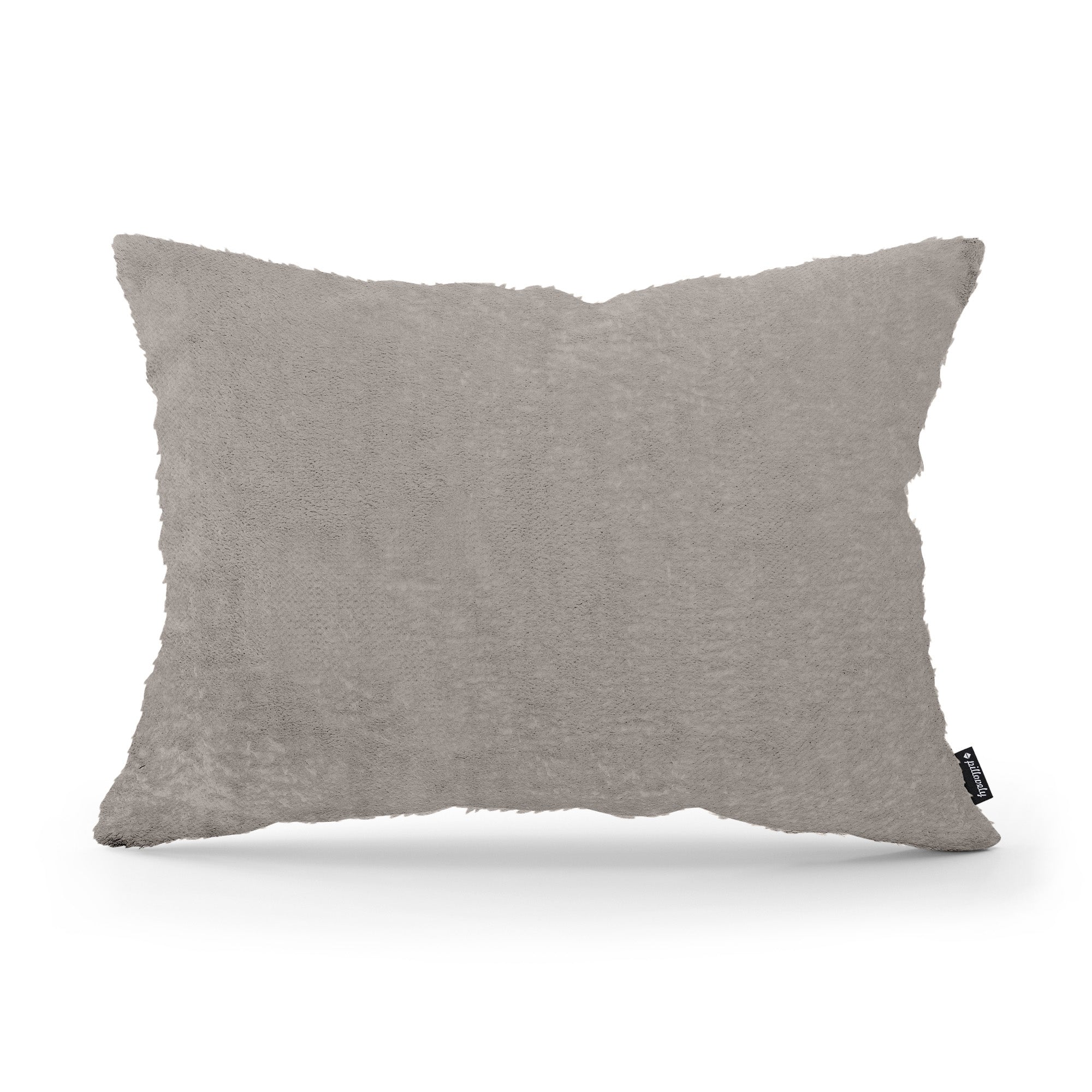 Poduszka dekoracyjna 40x55 cm w stylu glamour | Plusz Szarość Piasku (SORRISO 05)