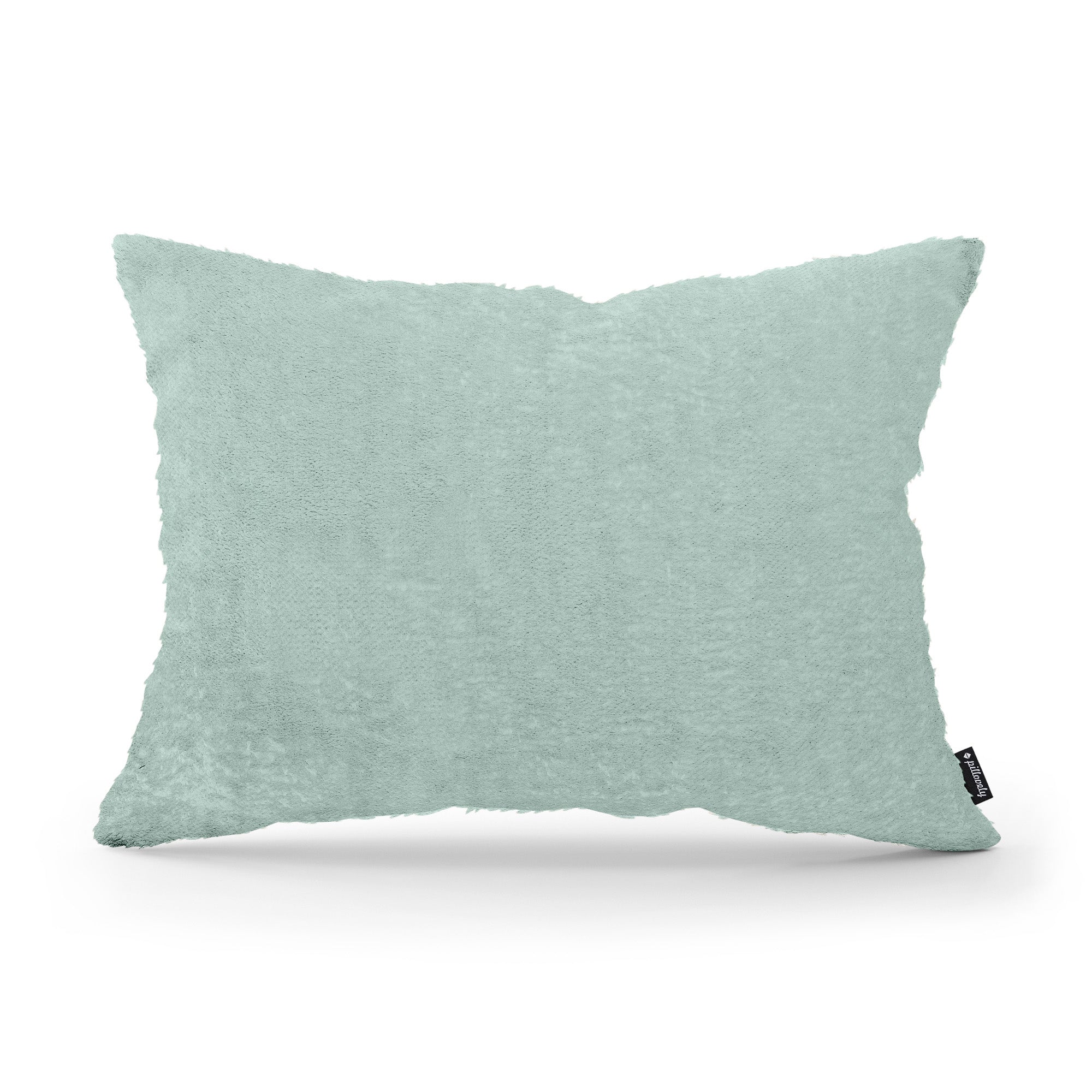 Poduszka dekoracyjna 40x55 cm w stylu glamour | Plusz Pastelowa Zieleń (SORRISO 08)