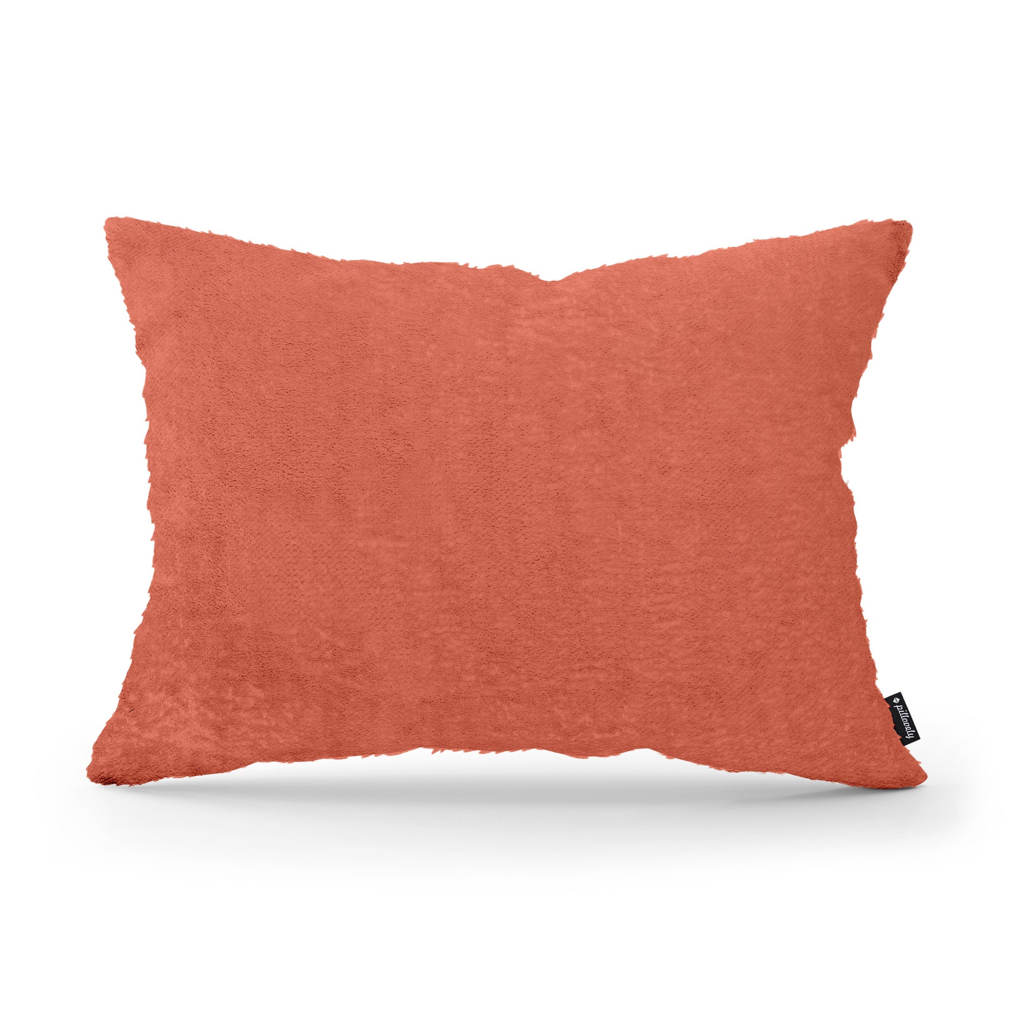 Poduszka dekoracyjna 40x55 cm w stylu glamour | Plusz Czerwona Terra (SORRISO 09)