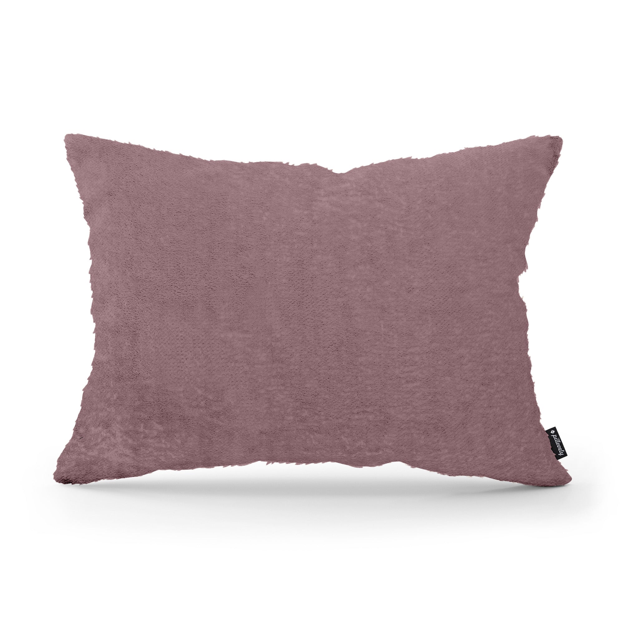 Poduszka dekoracyjna 40x55 cm w stylu glamour | Plusz Różana Sepia (SORRISO 10)