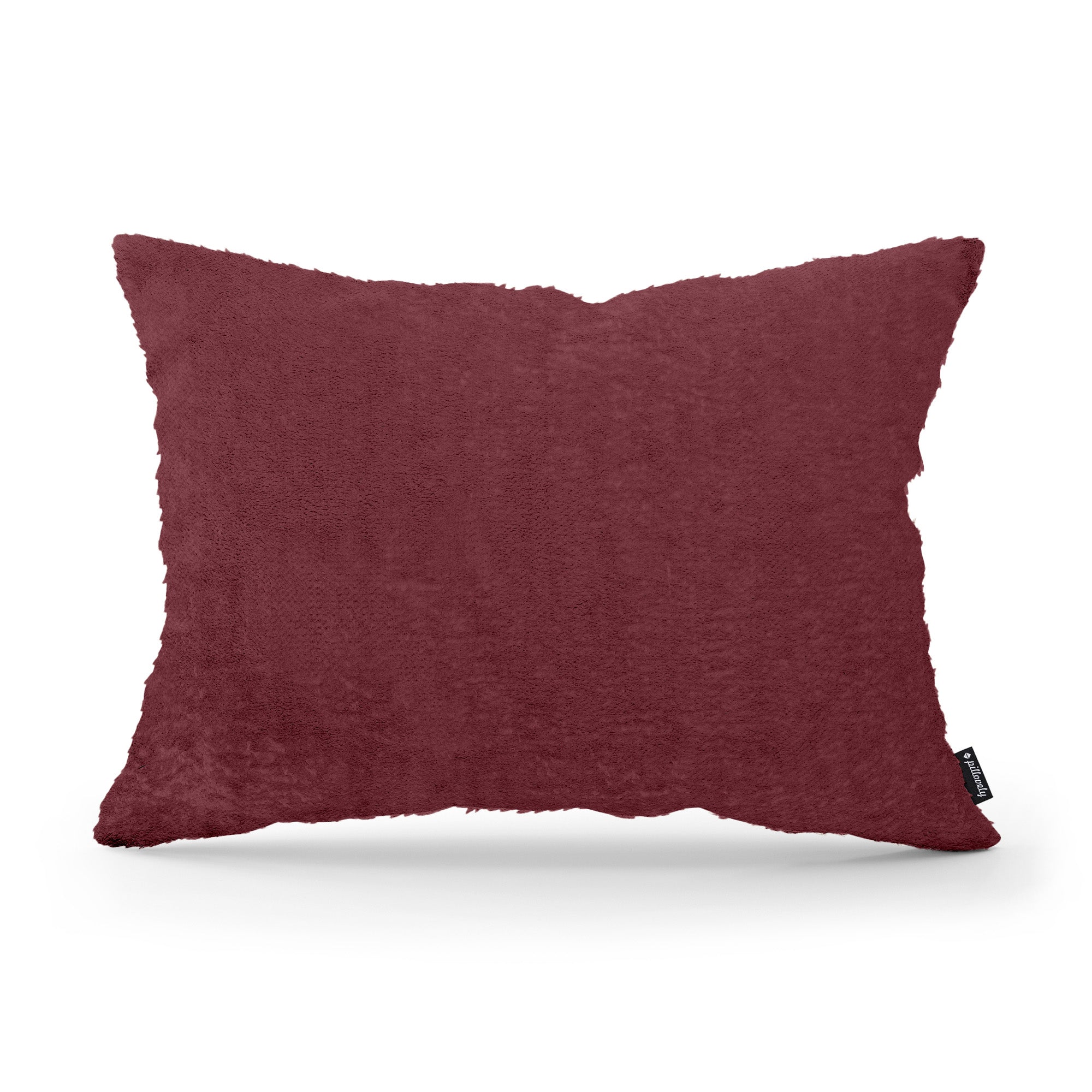 Poduszka dekoracyjna 40x55 cm w stylu glamour | Plusz Burgundowy Kamień (SORRISO 12)