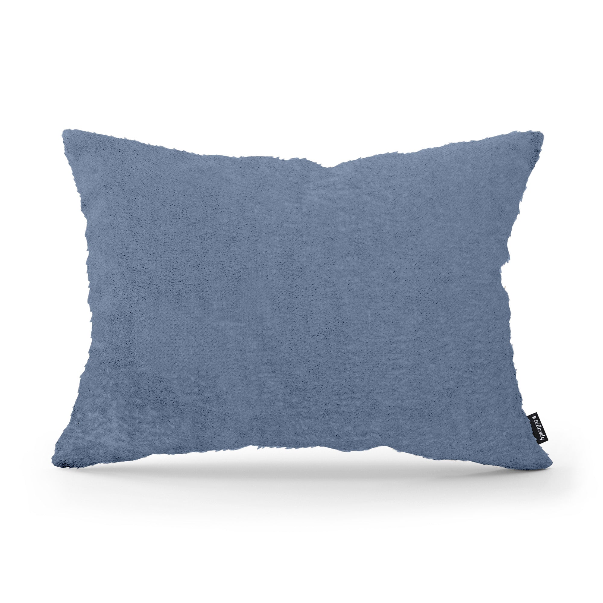 Poduszka dekoracyjna 40x55 cm w stylu glamour | Plusz Stalowy Błękit (SORRISO 14)