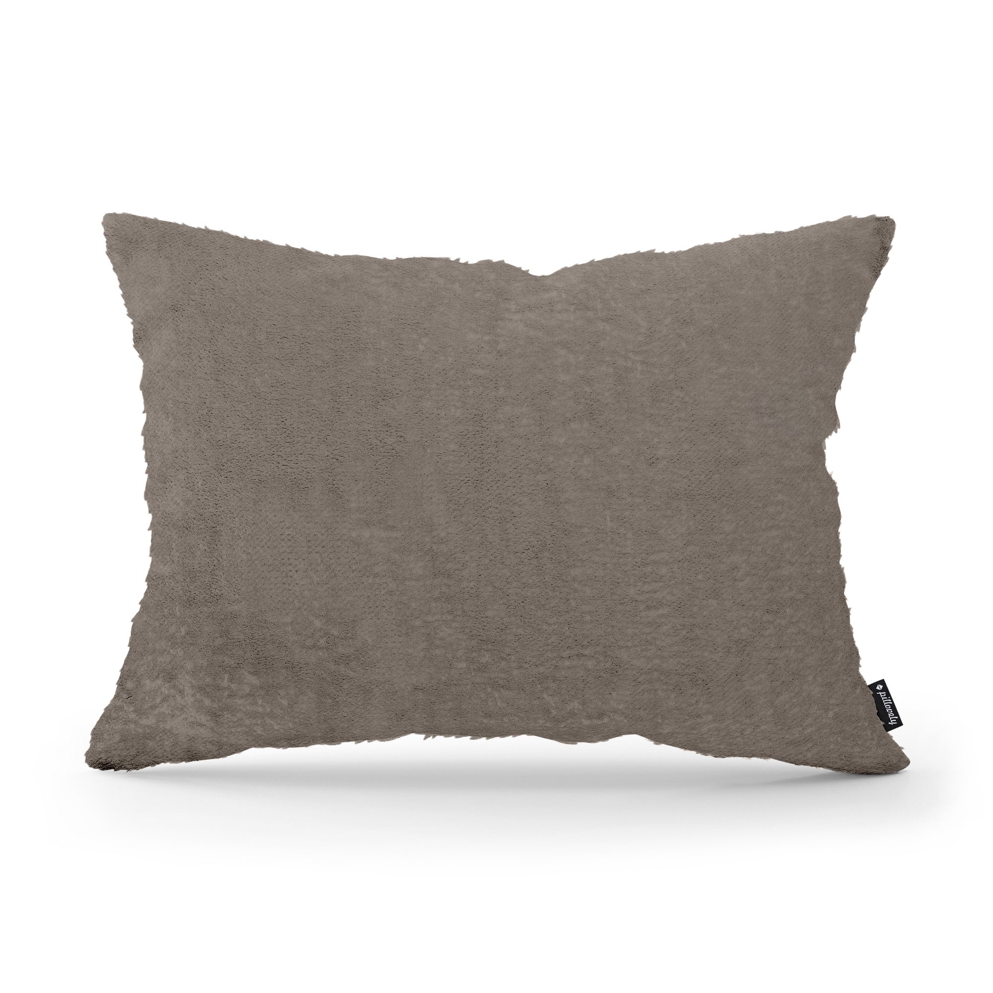 Poduszka dekoracyjna 40x55 cm w stylu glamour | Plusz Brązowy Taupe (SORRISO 18)