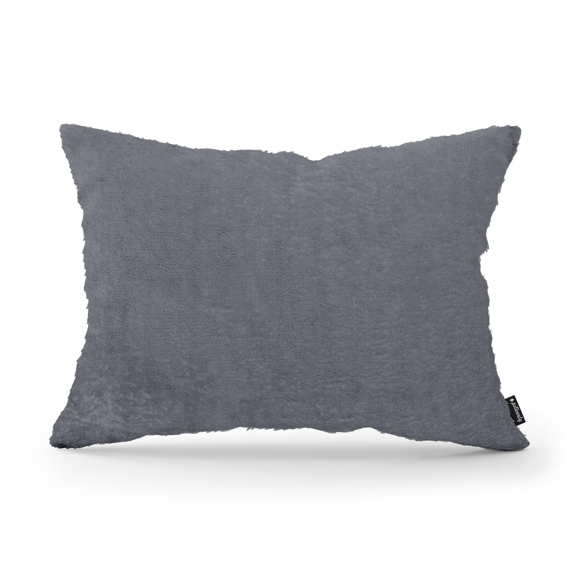 Poduszka dekoracyjna 40x55 cm w stylu glamour | Plusz Grafitowa Poświata (SORRISO 20)