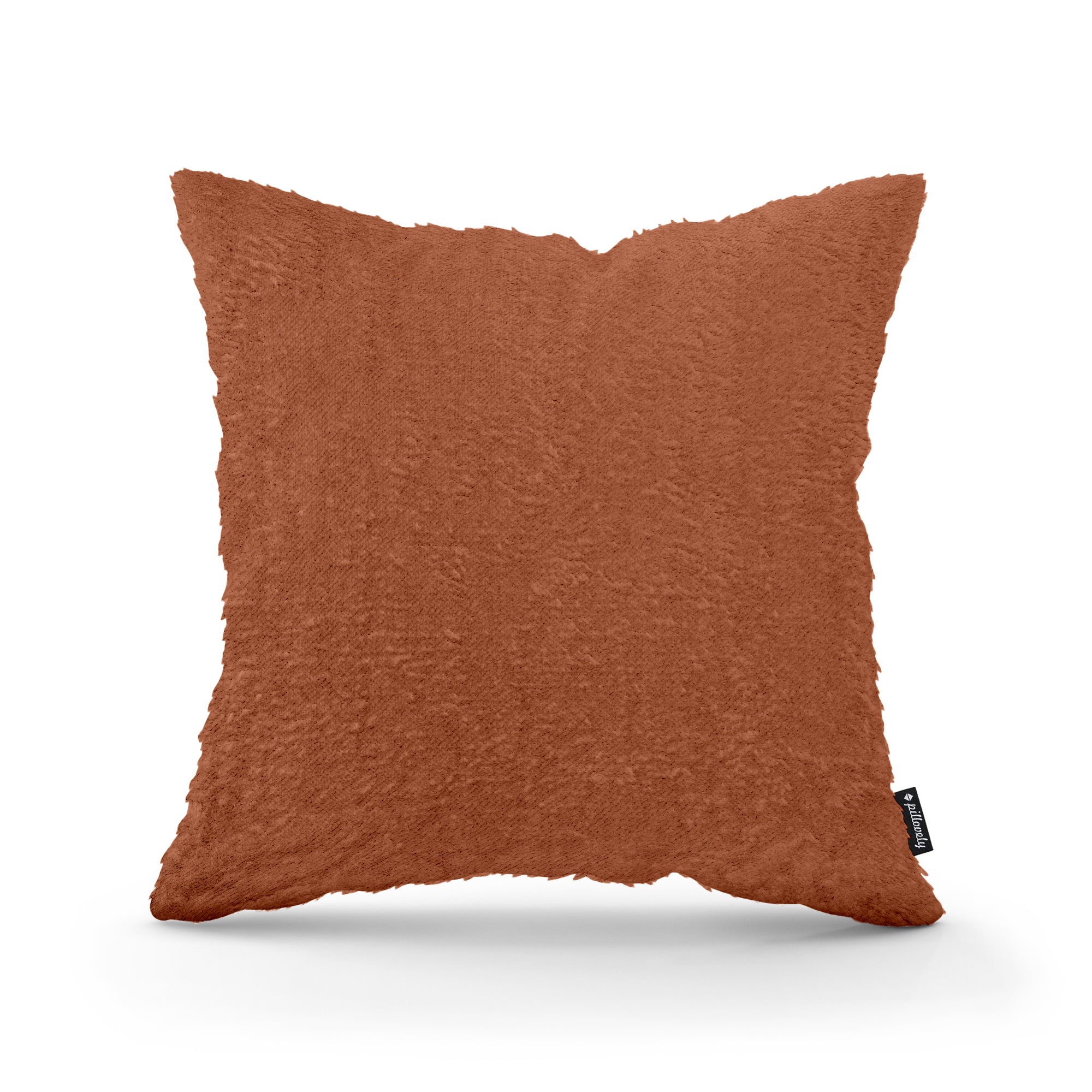 Poduszka dekoracyjna 45×45 cm w stylu glamour | Plusz Ceglany Mat (SORRISO 24)