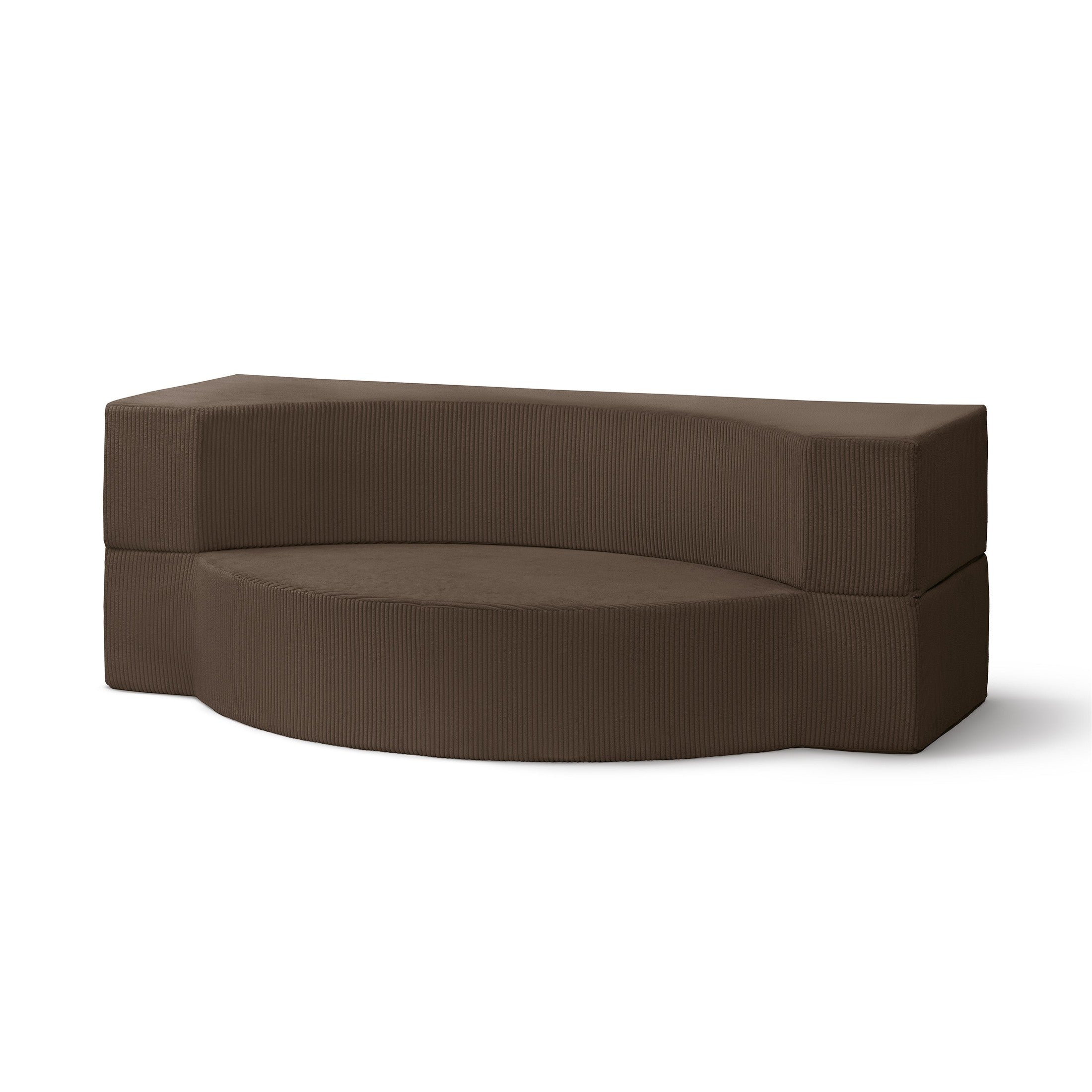 Sofa piankowa modułowa 200 cm z funkcją spania w stylu japandi | Lunaria Ciemny Orzech (POSO 06)