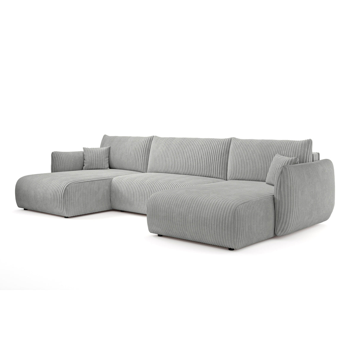 Alloro U Shaped Corner Sofa Bed with Storage, Sleeping Area 145x302 – Rainy Morning (TILIA 86)