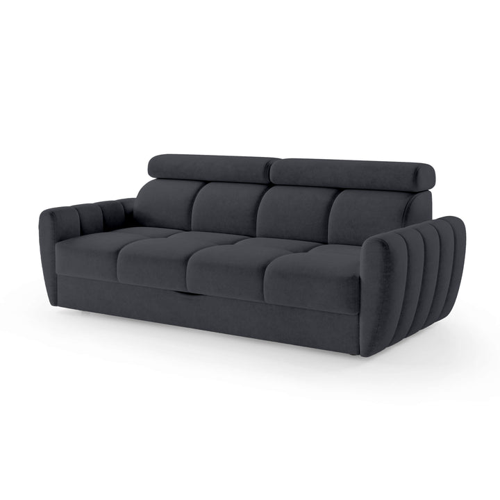 Sofa z Funkcją Spania Franec Ciemny Antracyt