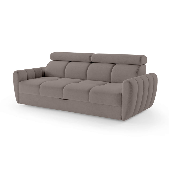 Sofa z Funkcją Spania Franec Szary Heban