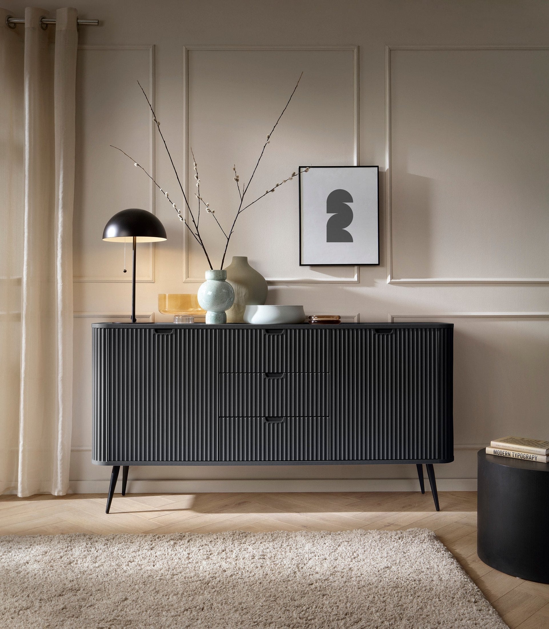 Komoda z drzwiami i szufladami 168x87 w stylu nowoczesnym | Eva