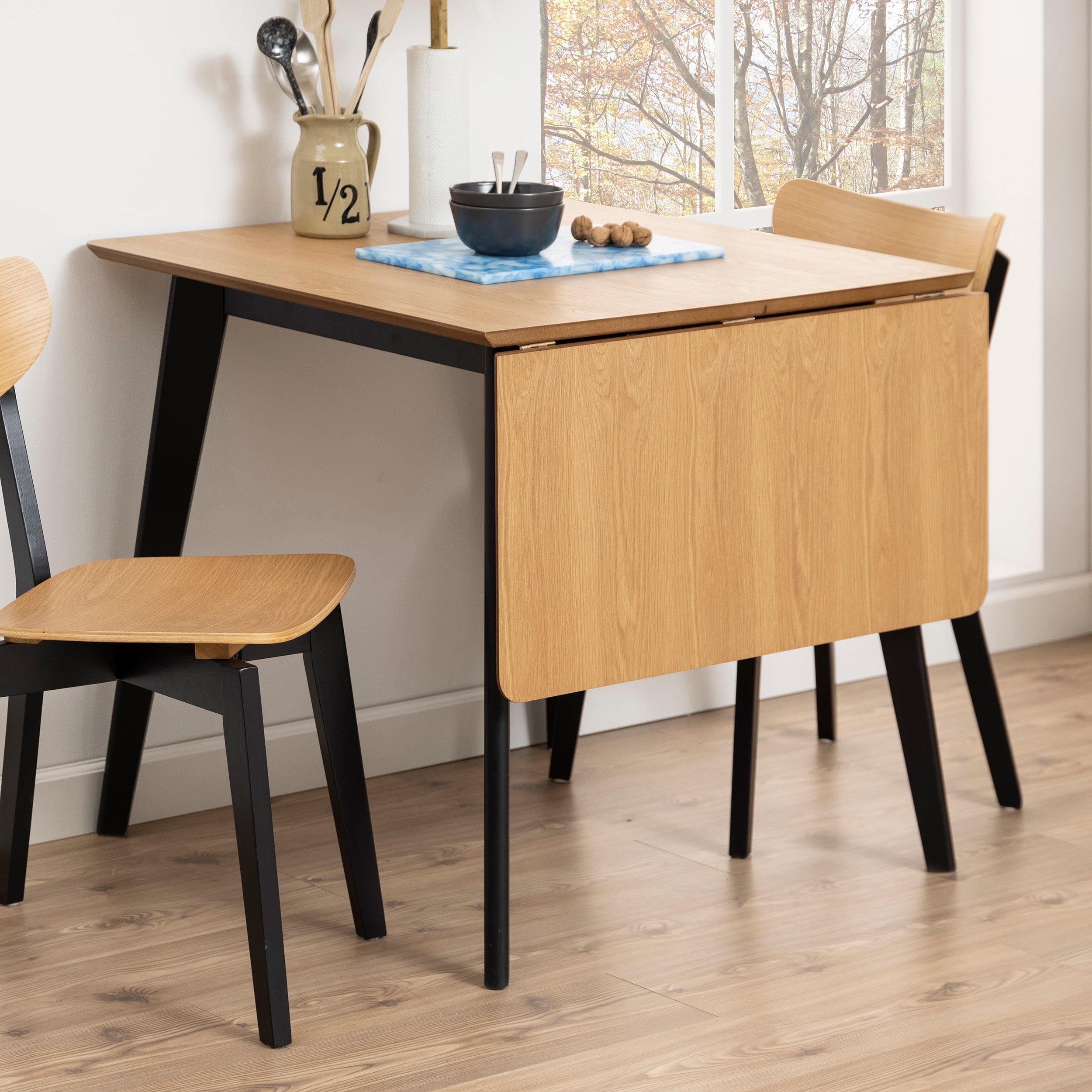 Rozkładany stół do jadalni 80-120x80 w stylu skandynawskim | Krel