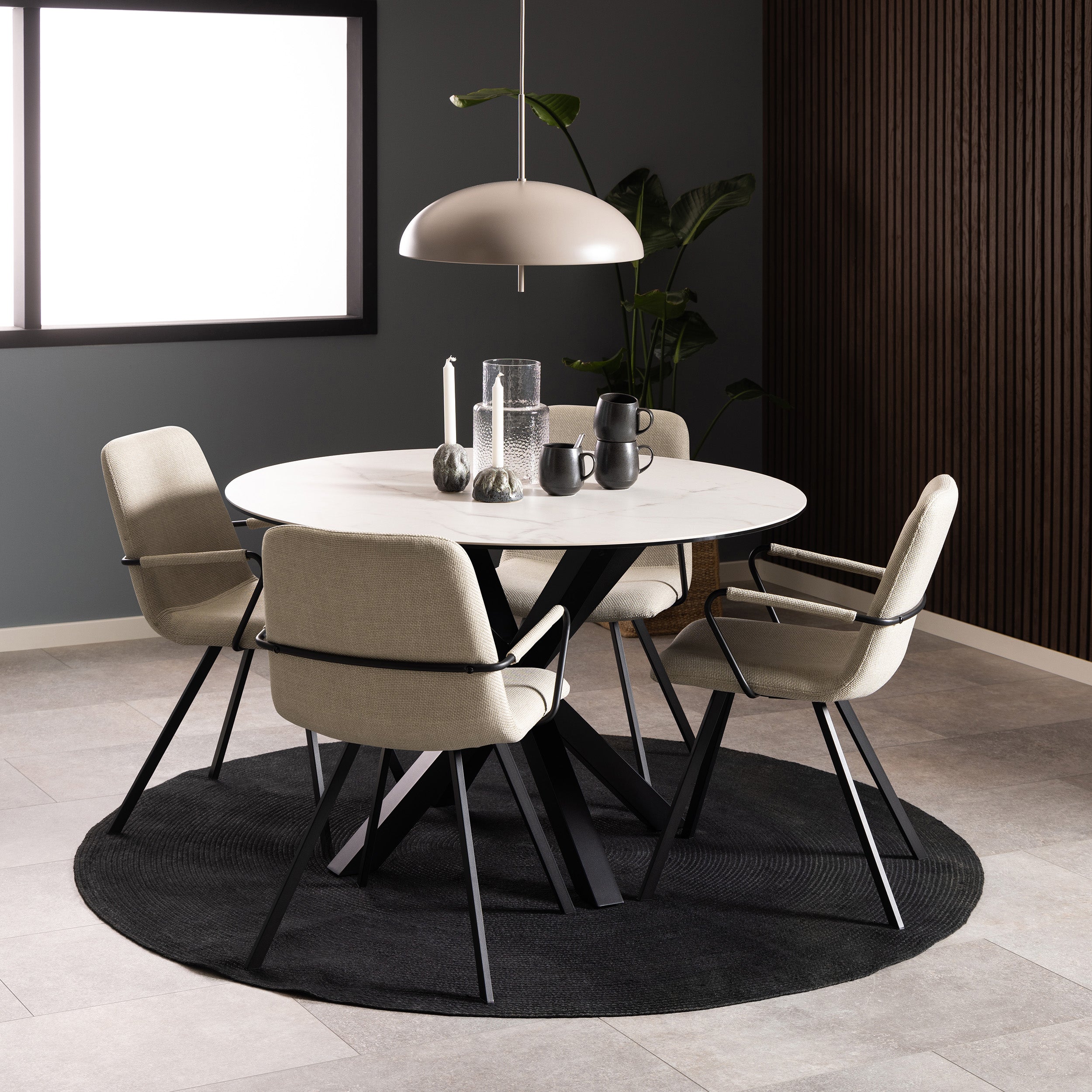 Okrągły stół do jadalni 119x76 w stylu nowoczesnym | Stela