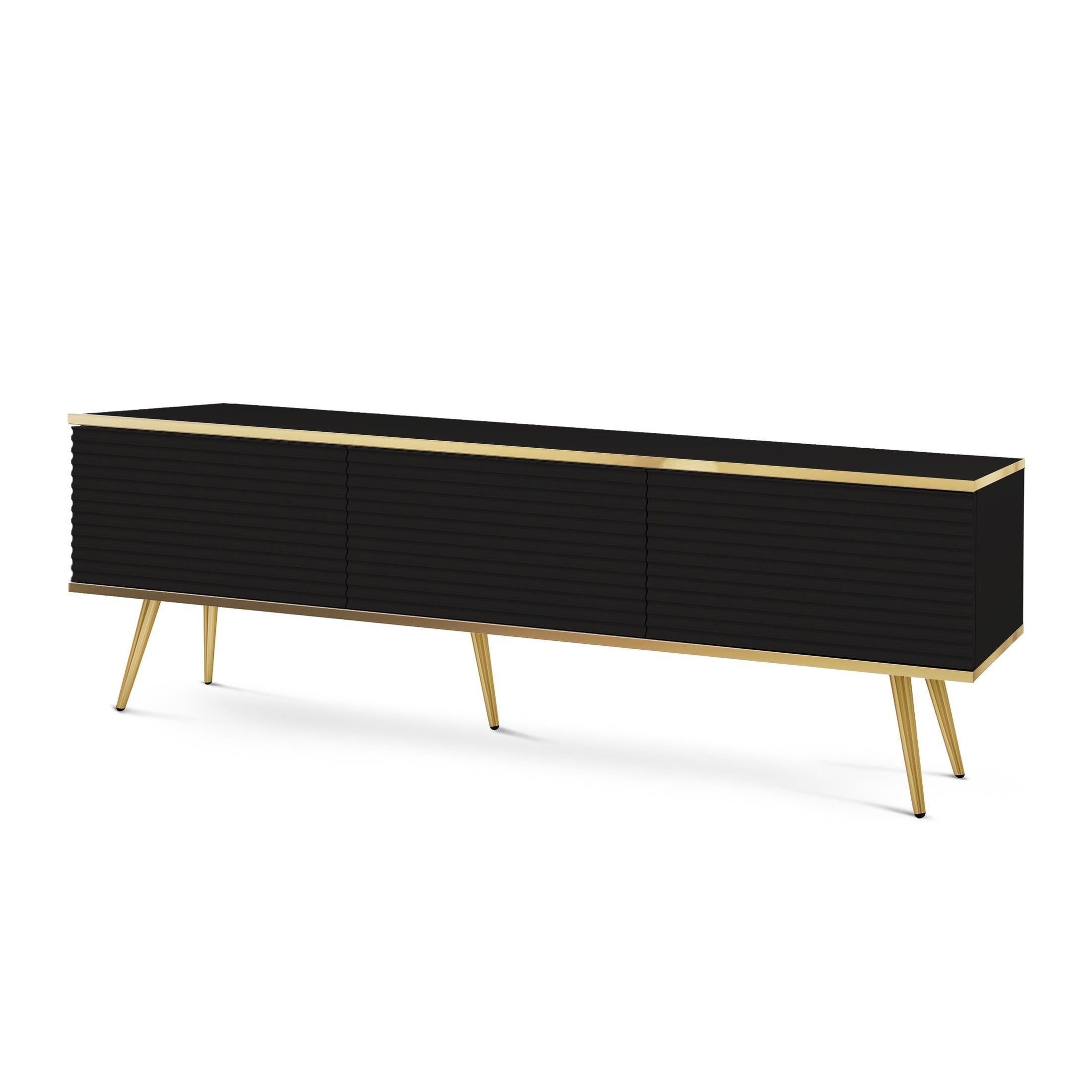 Szafka RTV Meva 175x30 MDF Czarny Złota