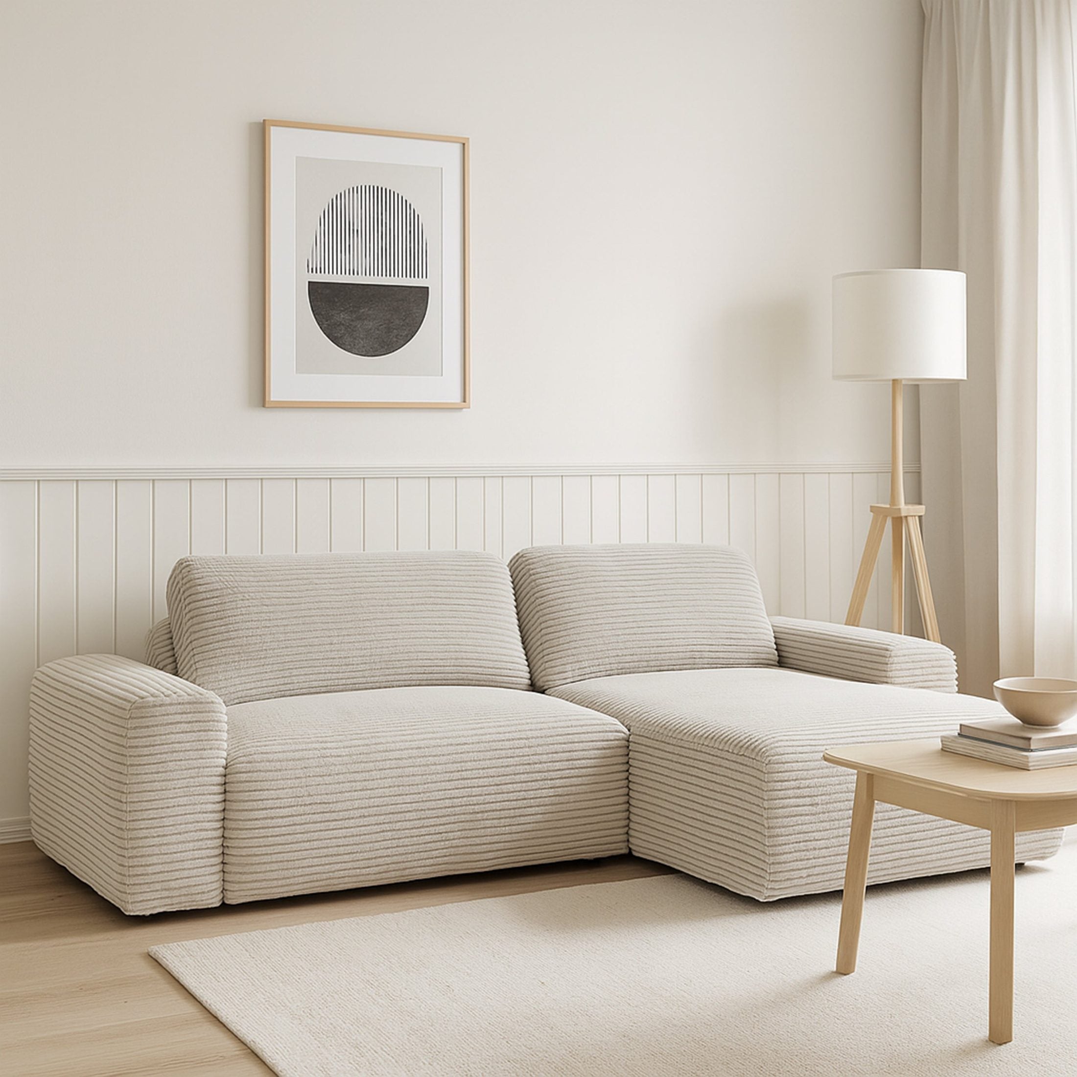 Narożnik z funkcją spania 125x200 z pojemnikiem w stylu nowoczesnym | Dori
