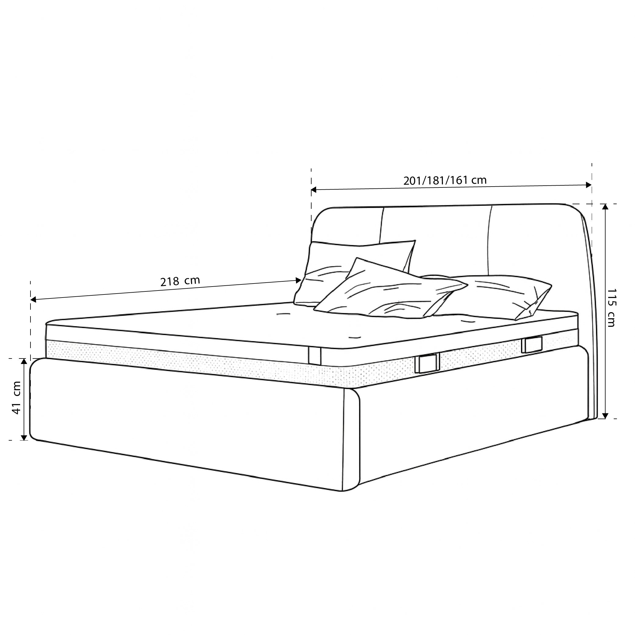Upholstered bed with large storage in soft minimalism style | Elle