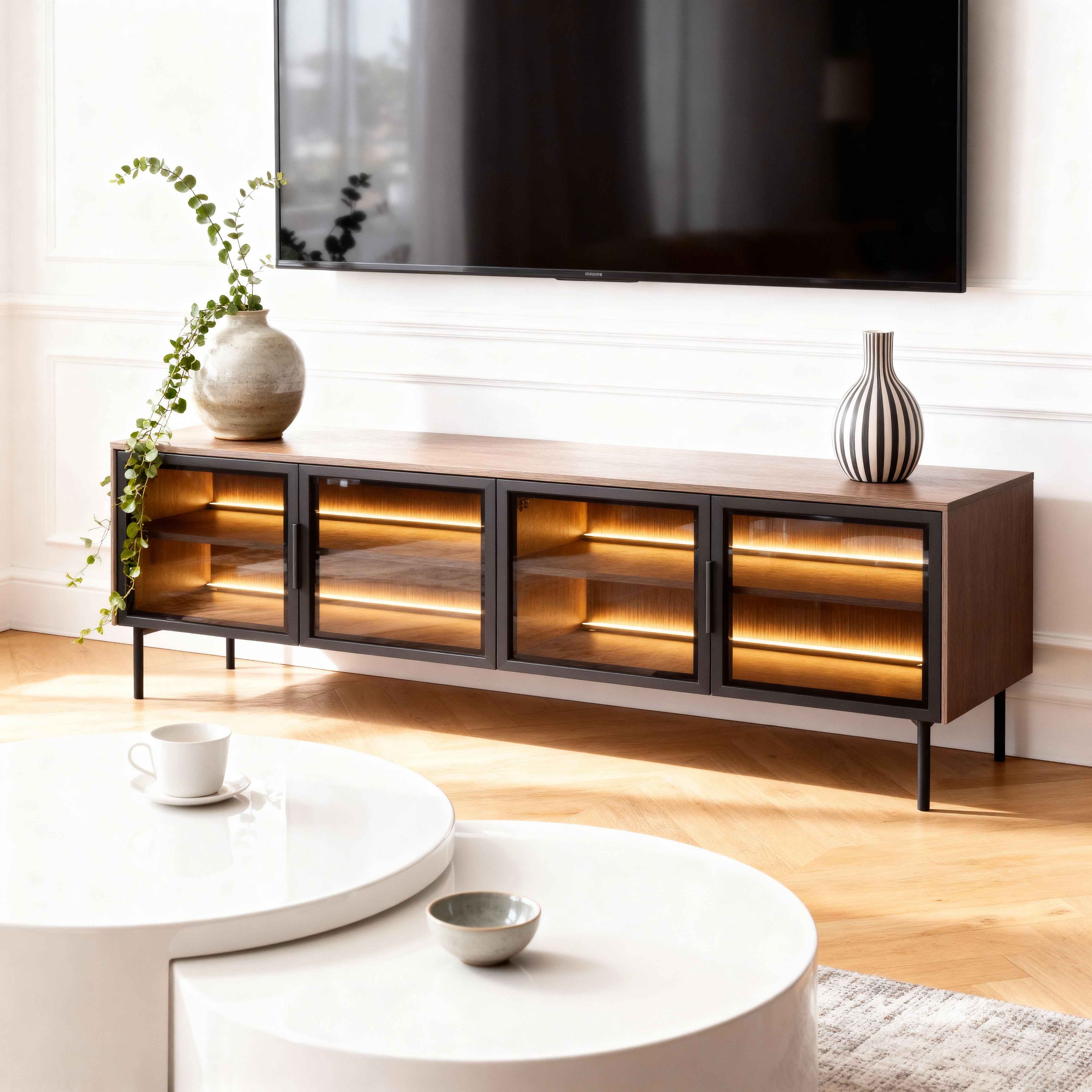 Szafka RTV 181x62 w stylu nowoczesnym | Lummer