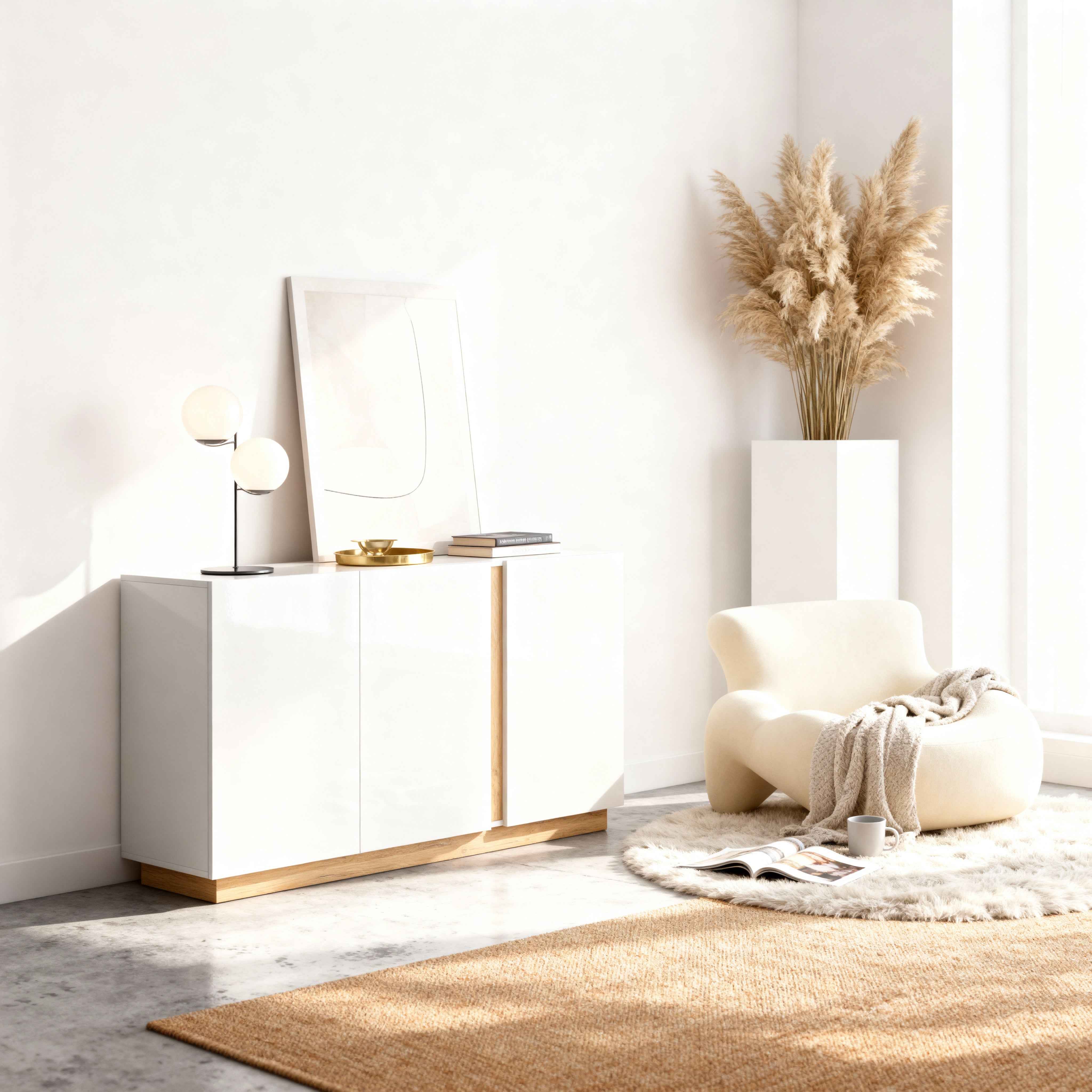 Komoda z drzwiami 138x91 w stylu nowoczesnym | Armelia