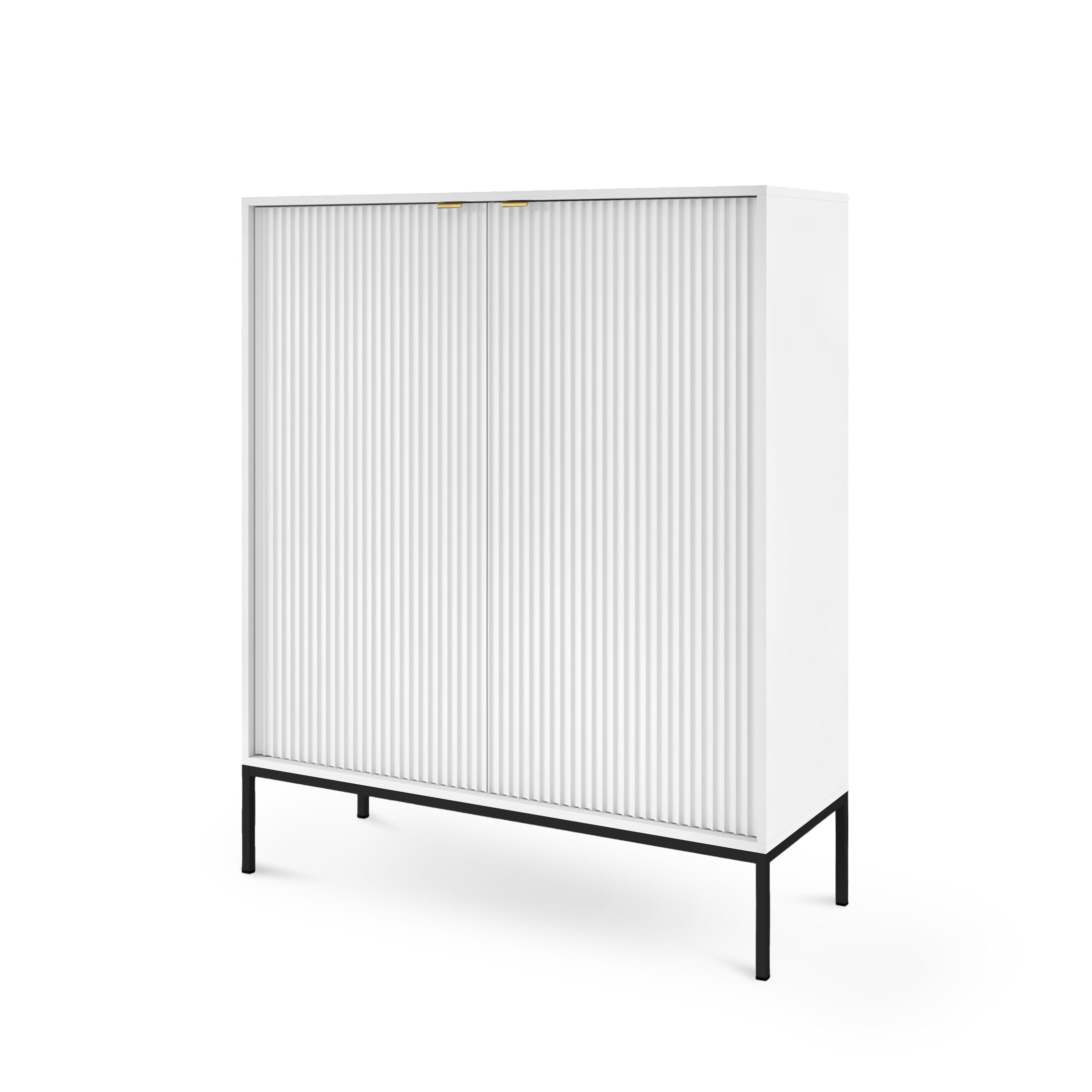 Komoda 104x125 w stylu nowoczesnym | Roza Biały Czarny
