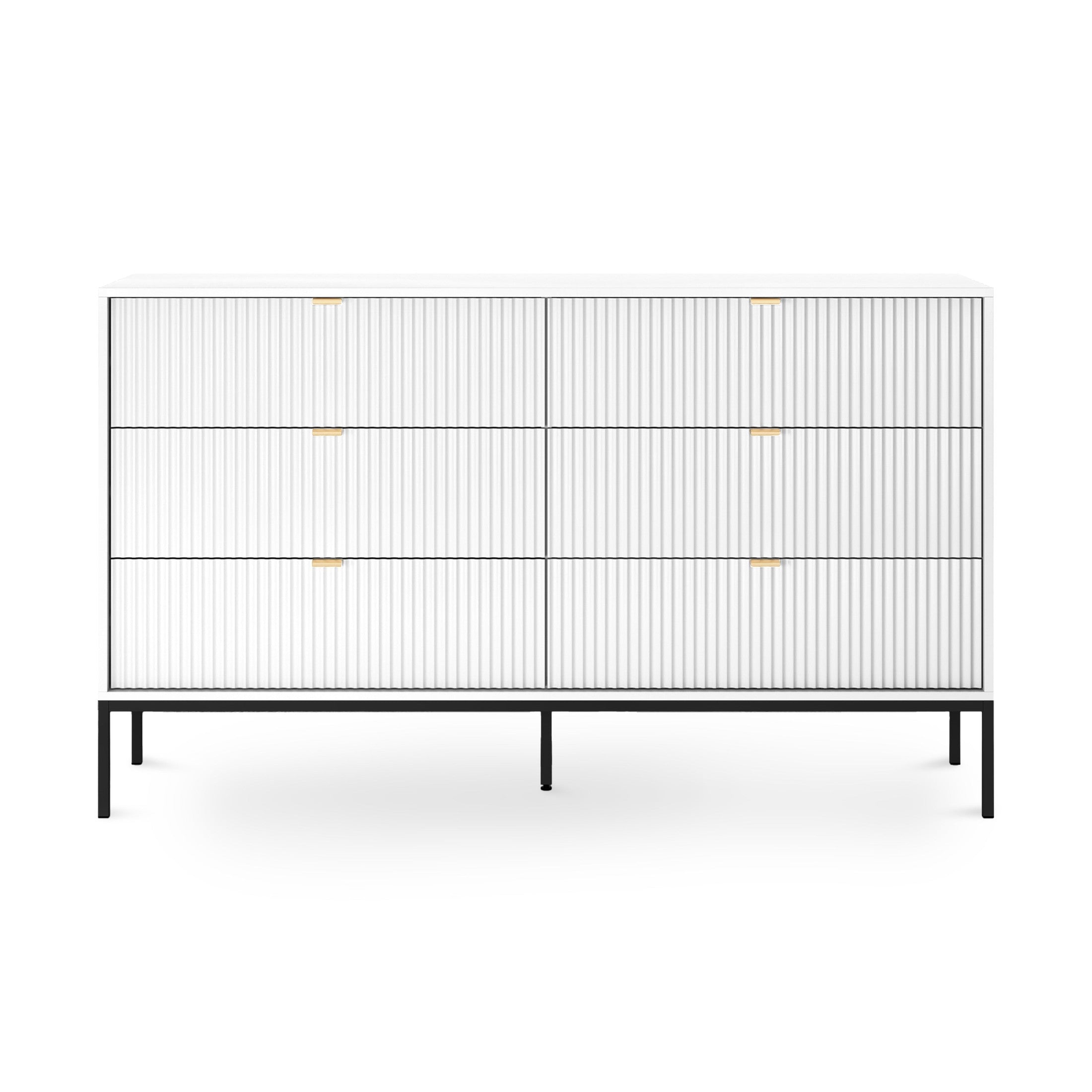 Komoda szufladami 154x91 w stylu glamour | Roza