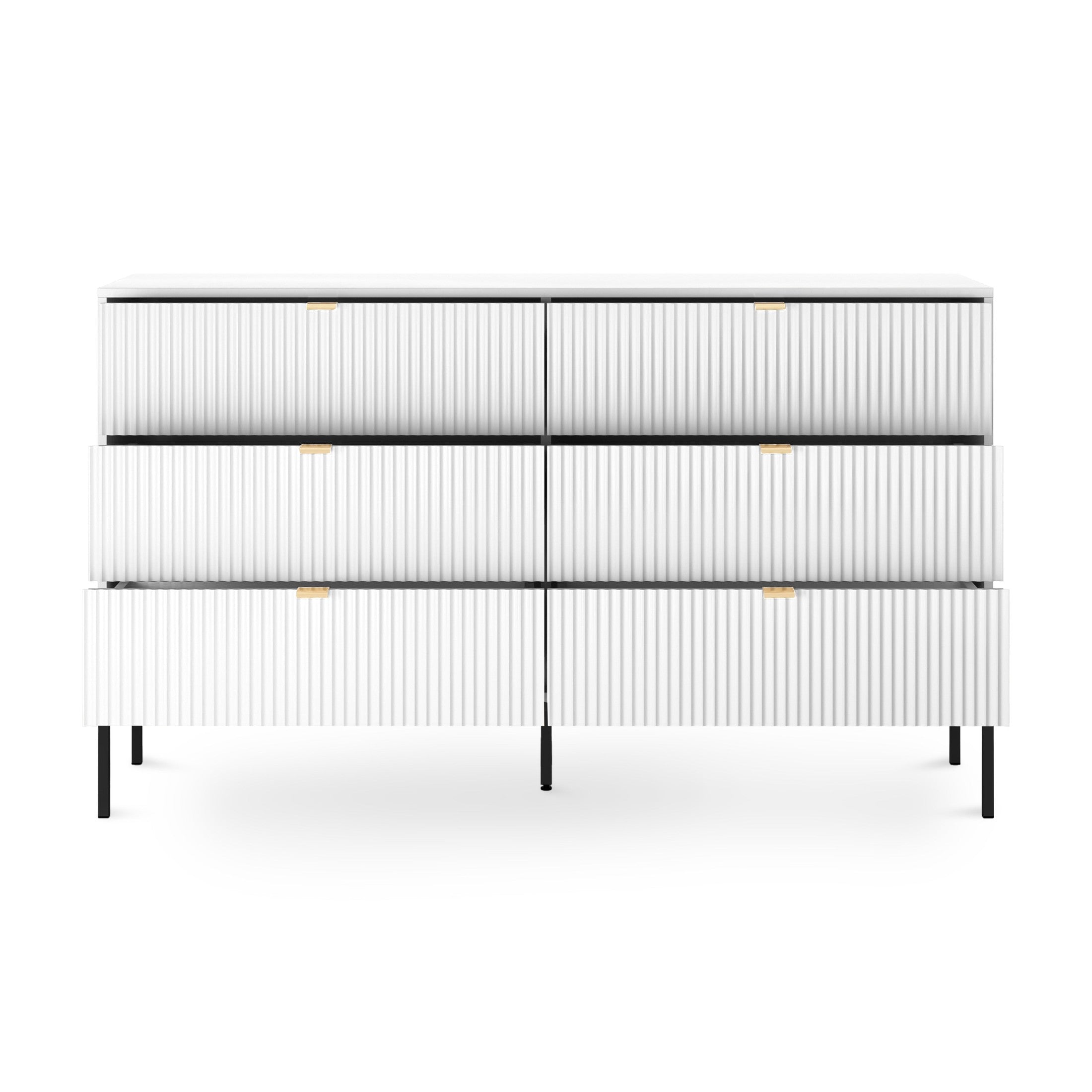 Komoda szufladami 154x91 w stylu glamour | Roza