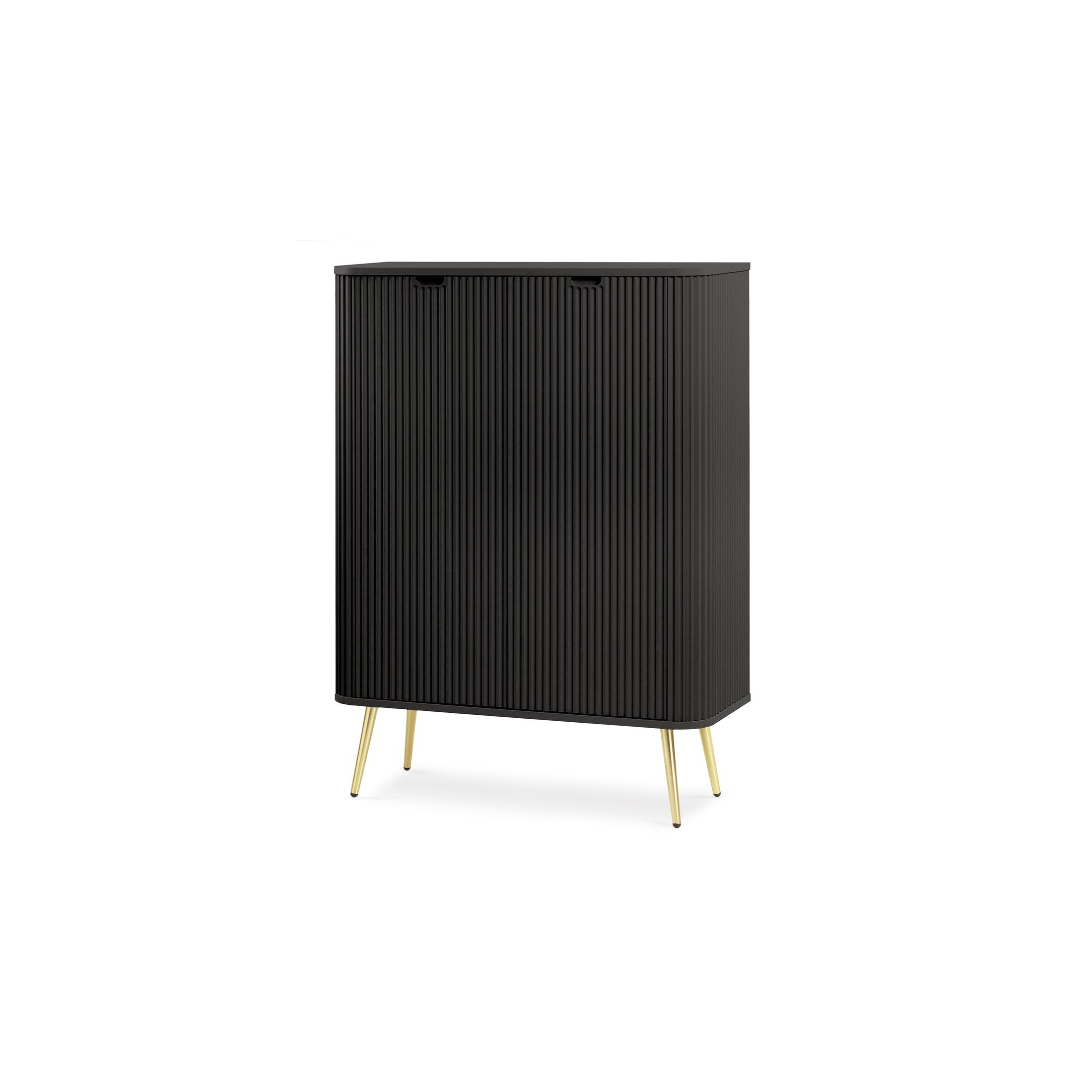 Komoda 103x129 w stylu nowoczesnym | Eva Czarny Złoty