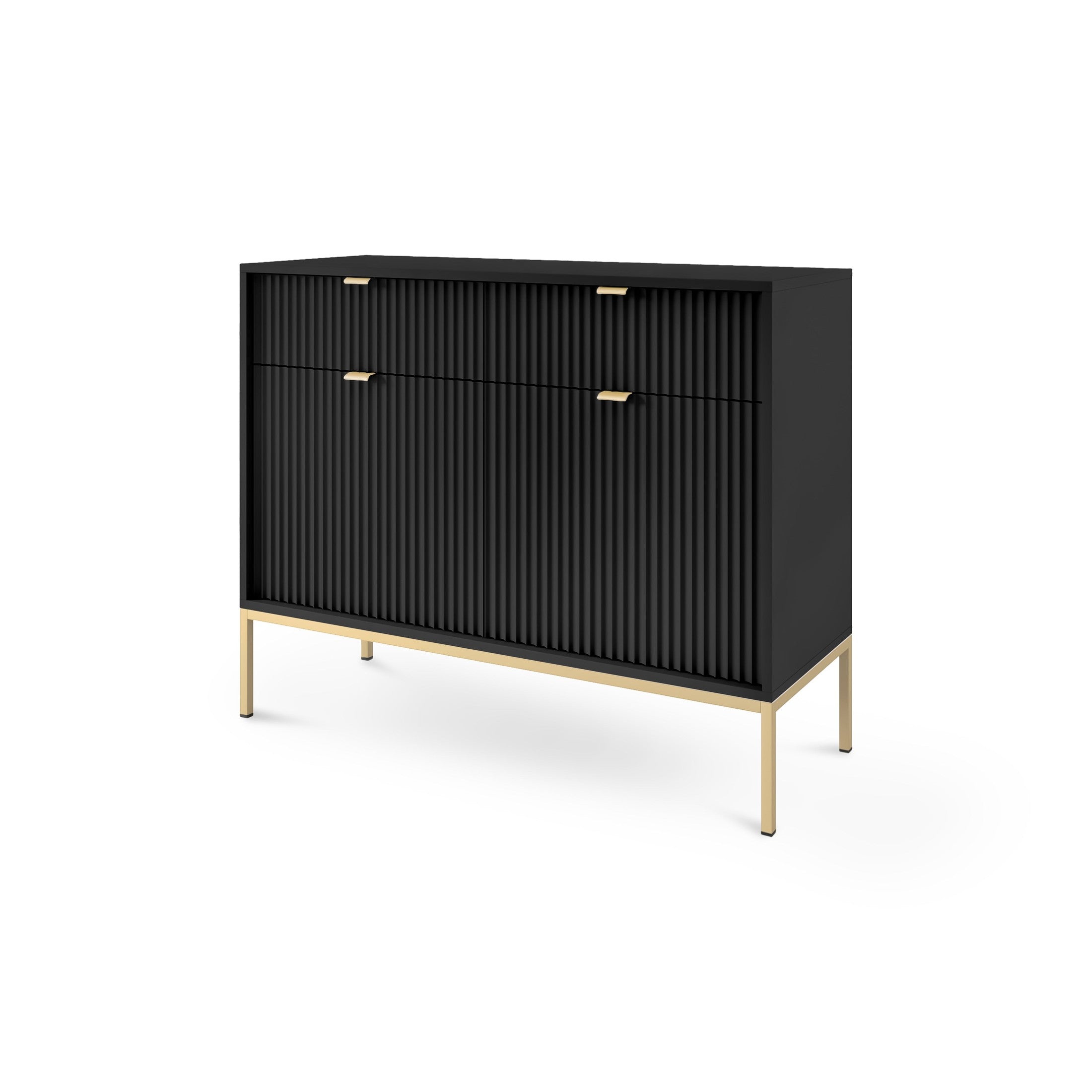 Komoda 104x83 w stylu nowoczesnym | Roza Czarny Złota