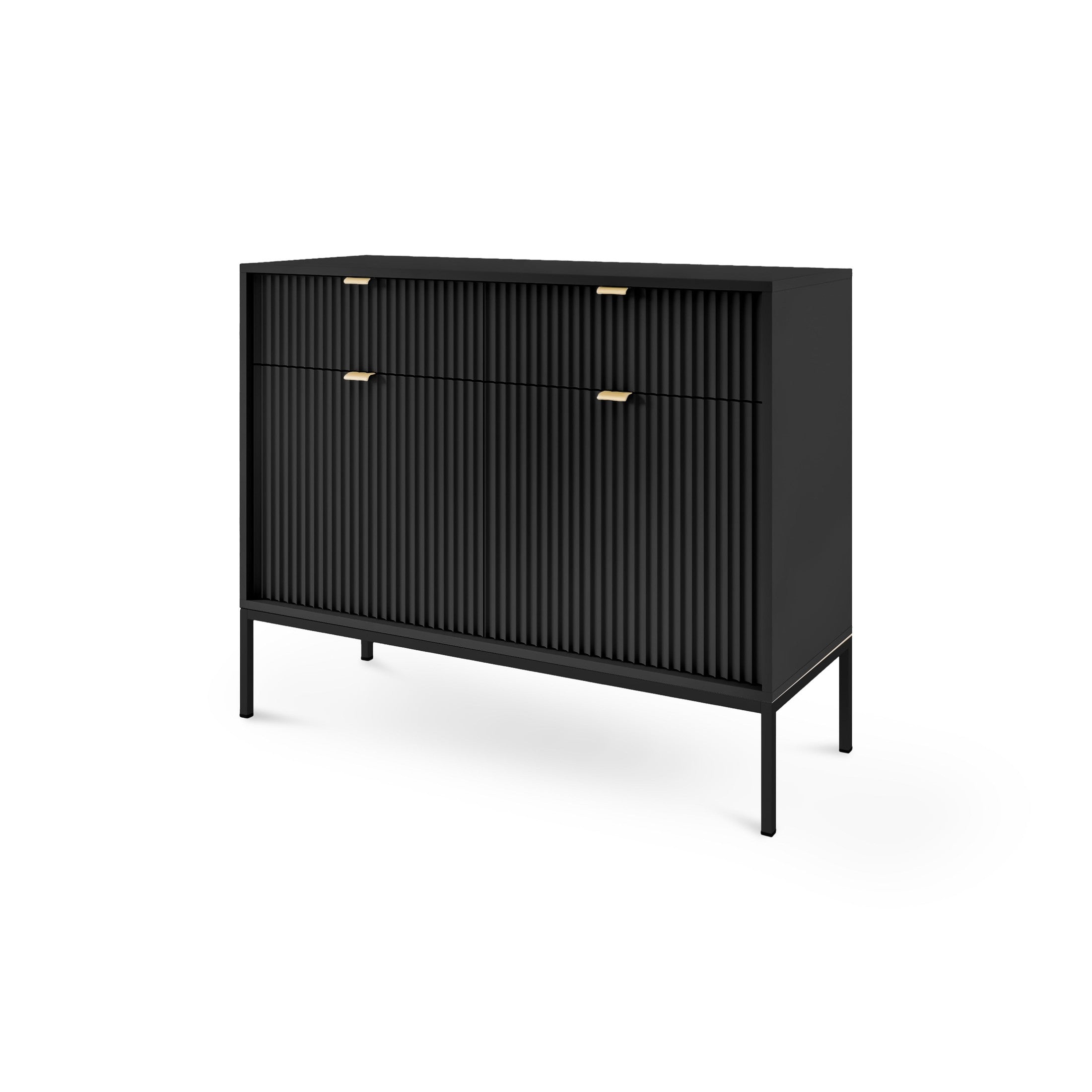 Komoda 104x83 w stylu nowoczesnym | Roza Czarny Czarny