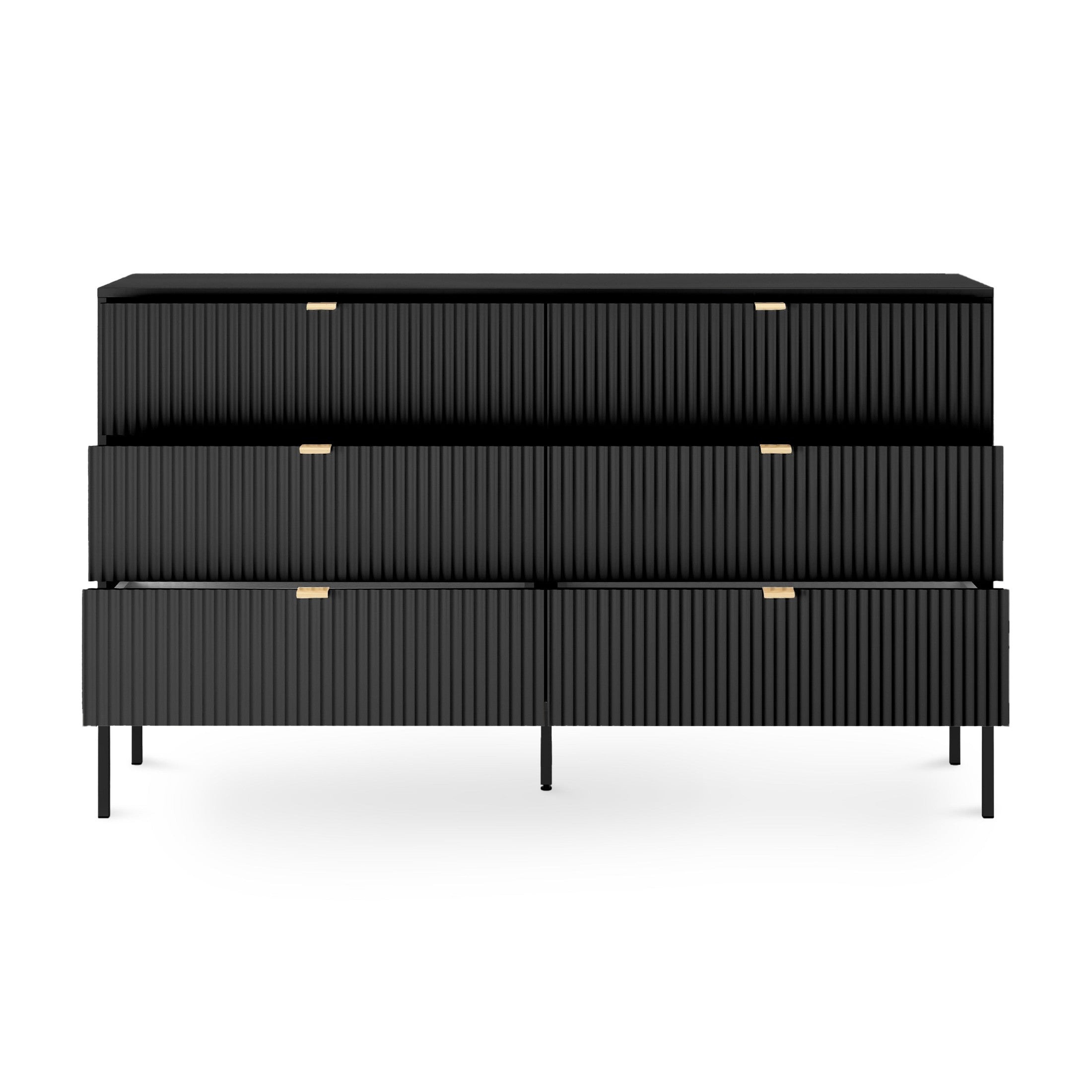 Komoda szufladami 154x91 w stylu glamour | Roza