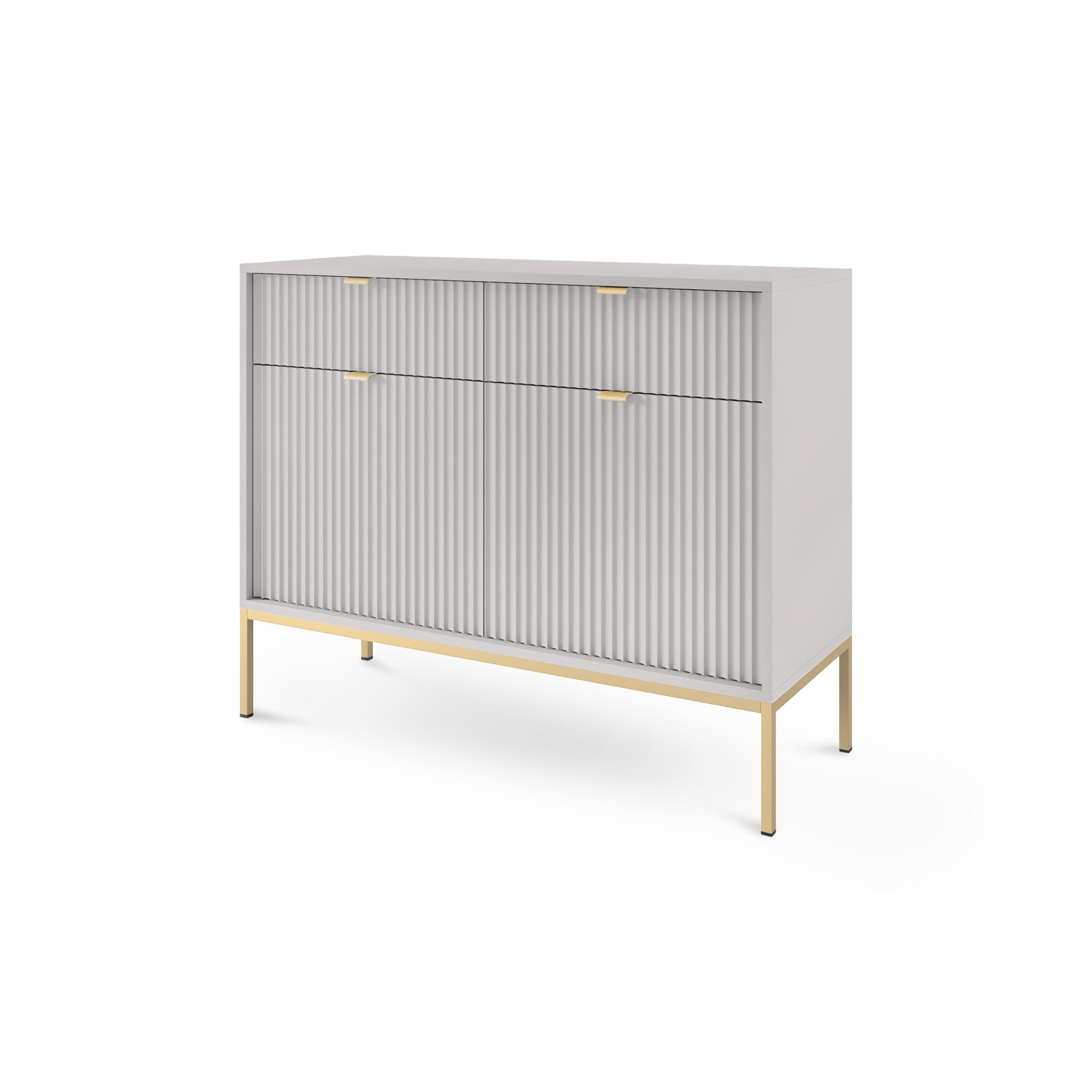 Komoda Roza 104x83 Szary Złota