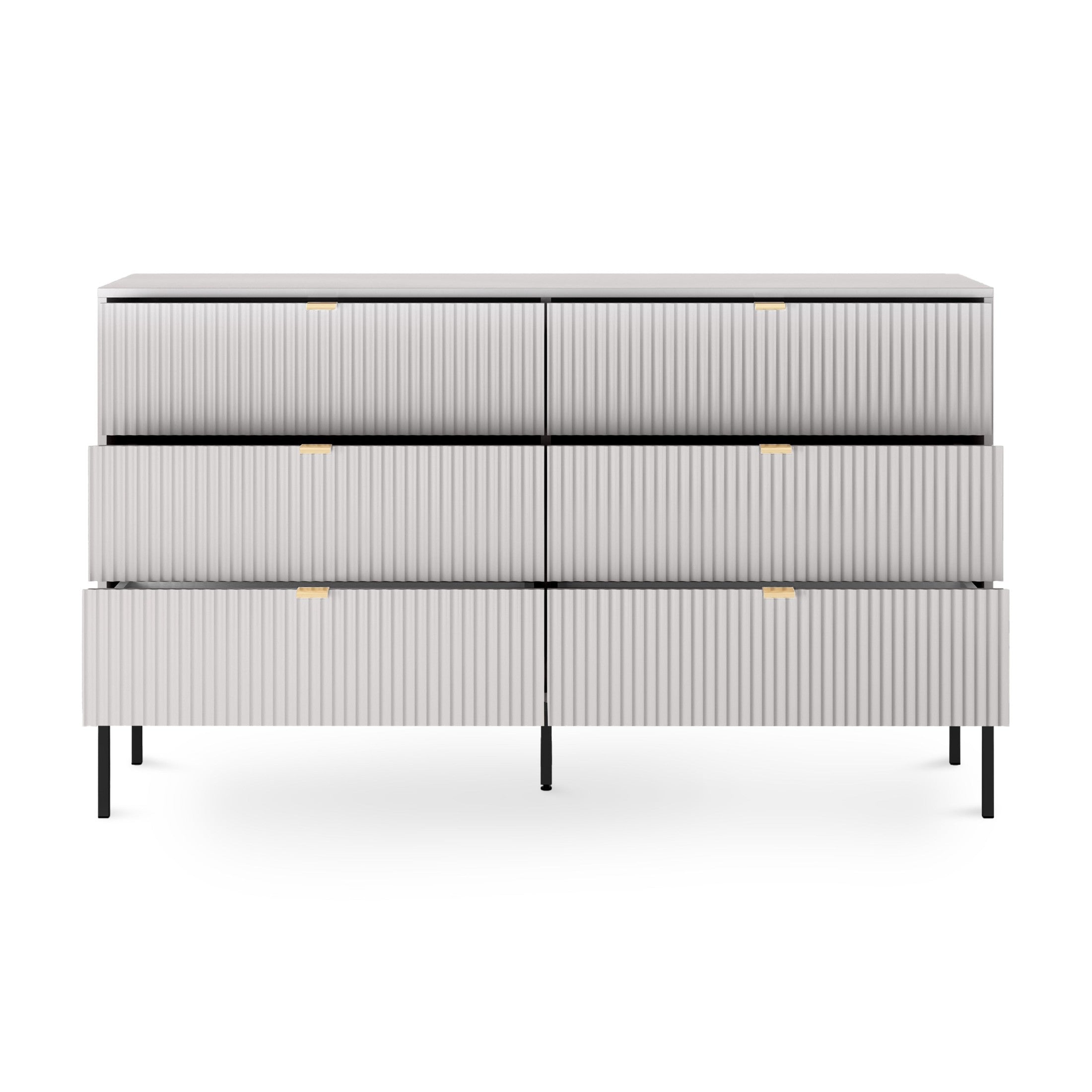 Komoda szufladami 154x91 w stylu glamour | Roza