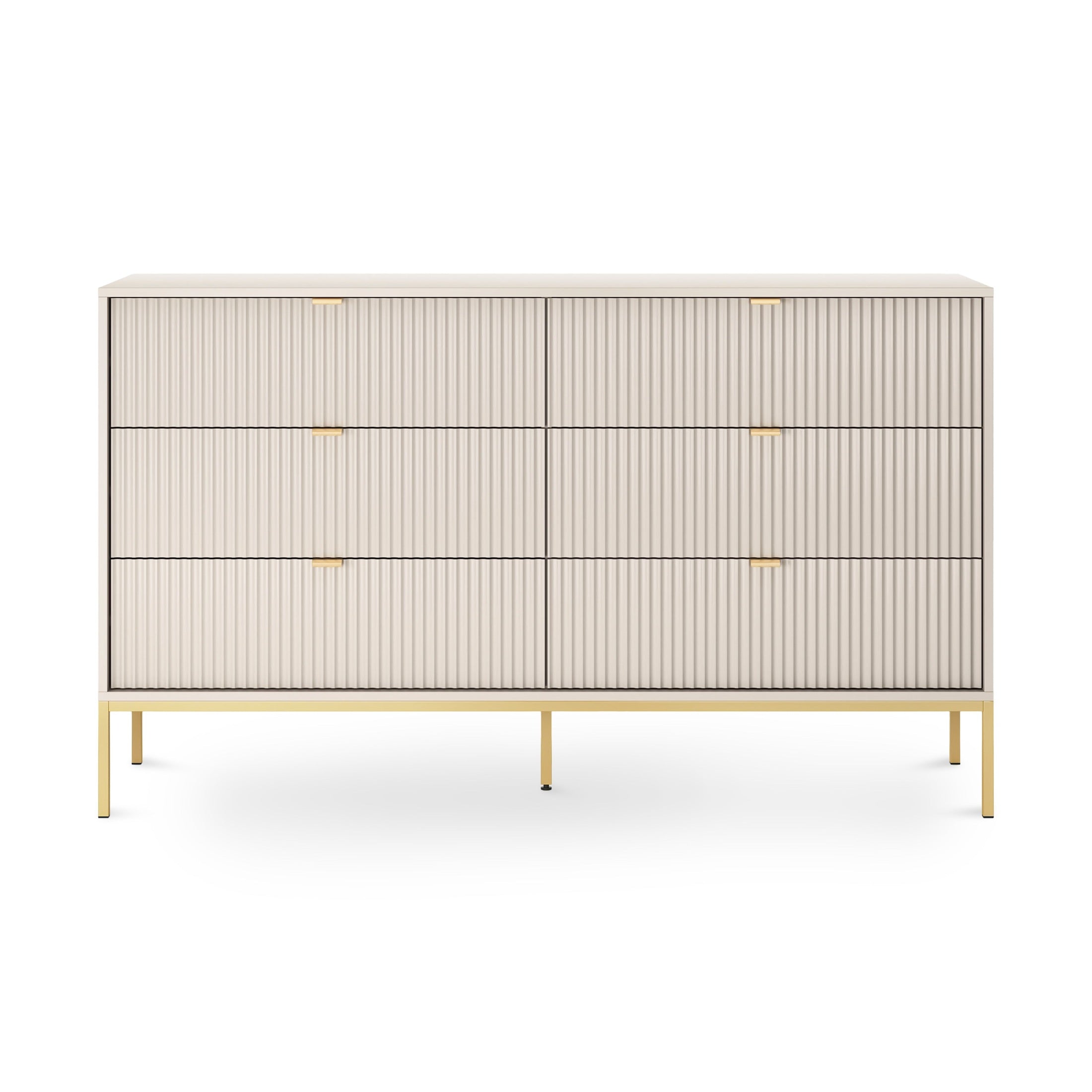 Komoda szufladami 154x91 w stylu glamour | Roza