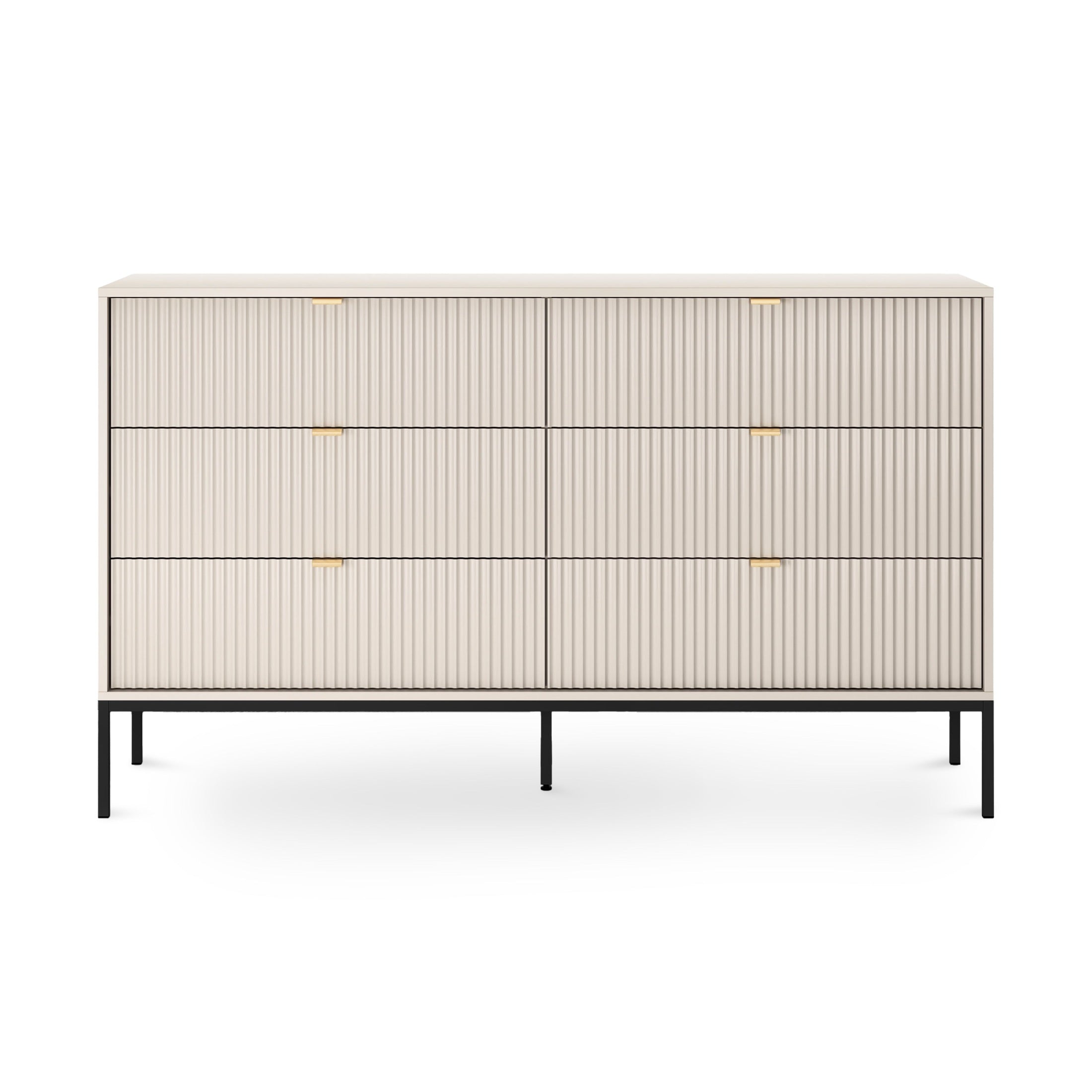 Komoda szufladami 154x91 w stylu glamour | Roza
