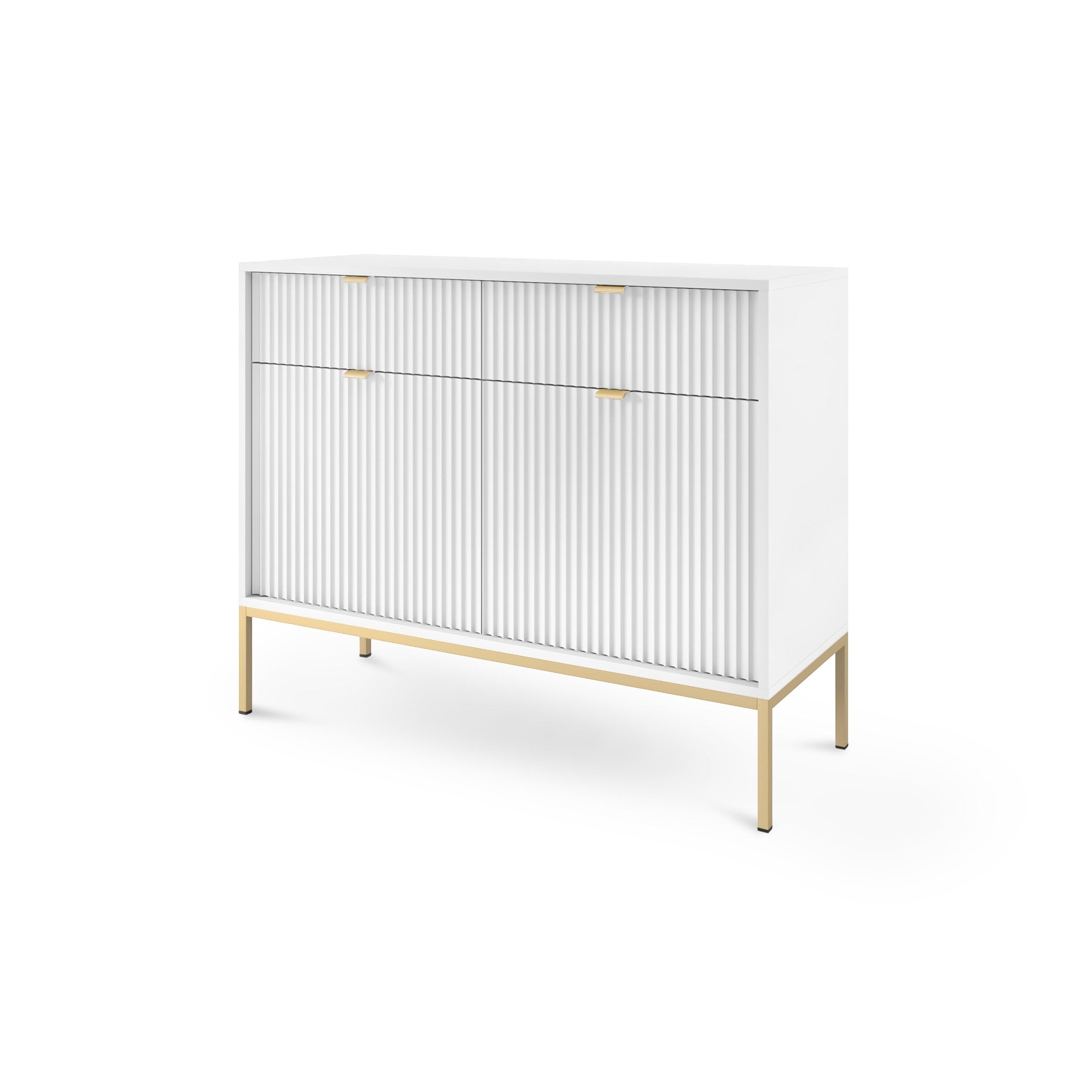 Komoda 104x83 w stylu nowoczesnym | Roza Biały Złota