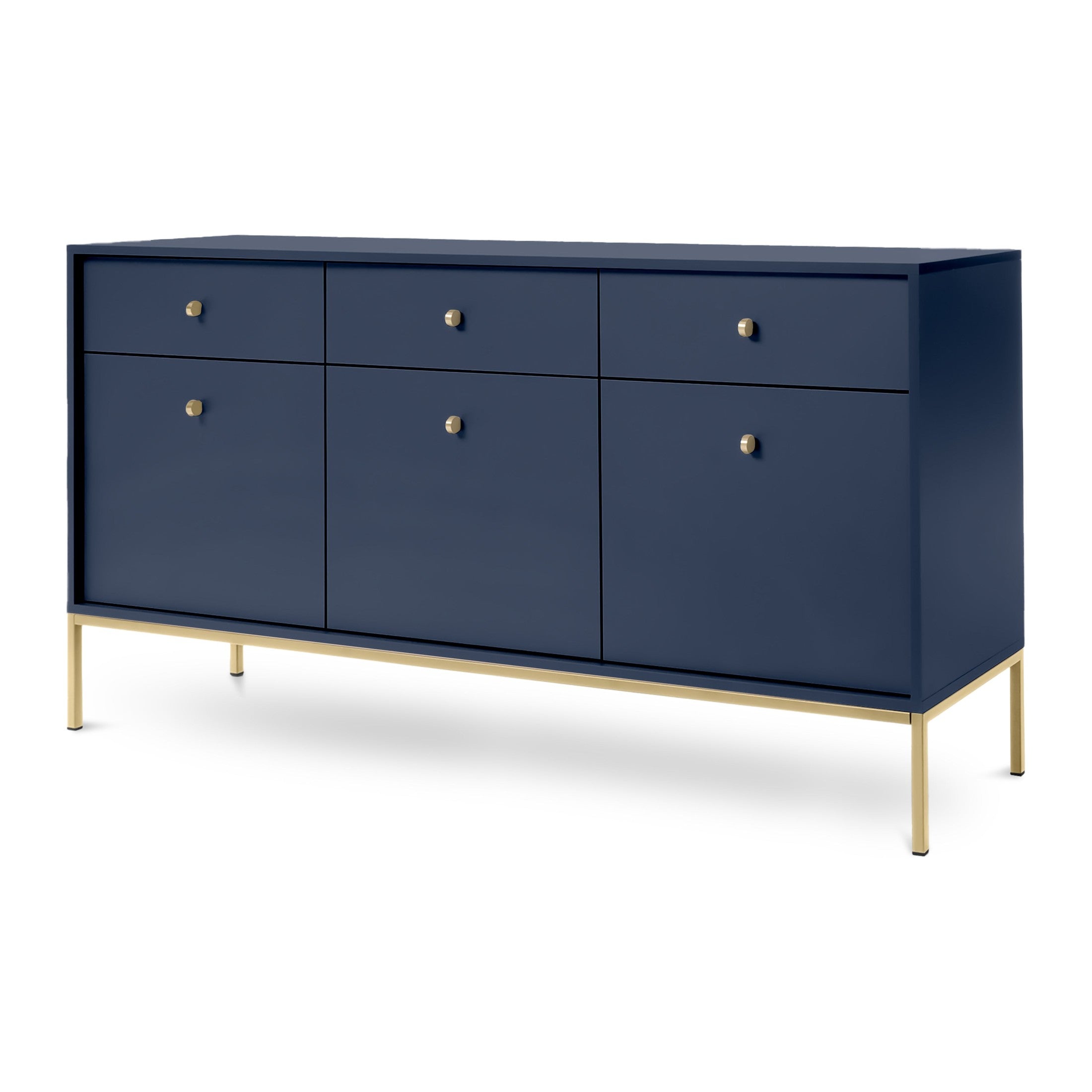 Komoda Kviat 154x84 Granat Złota