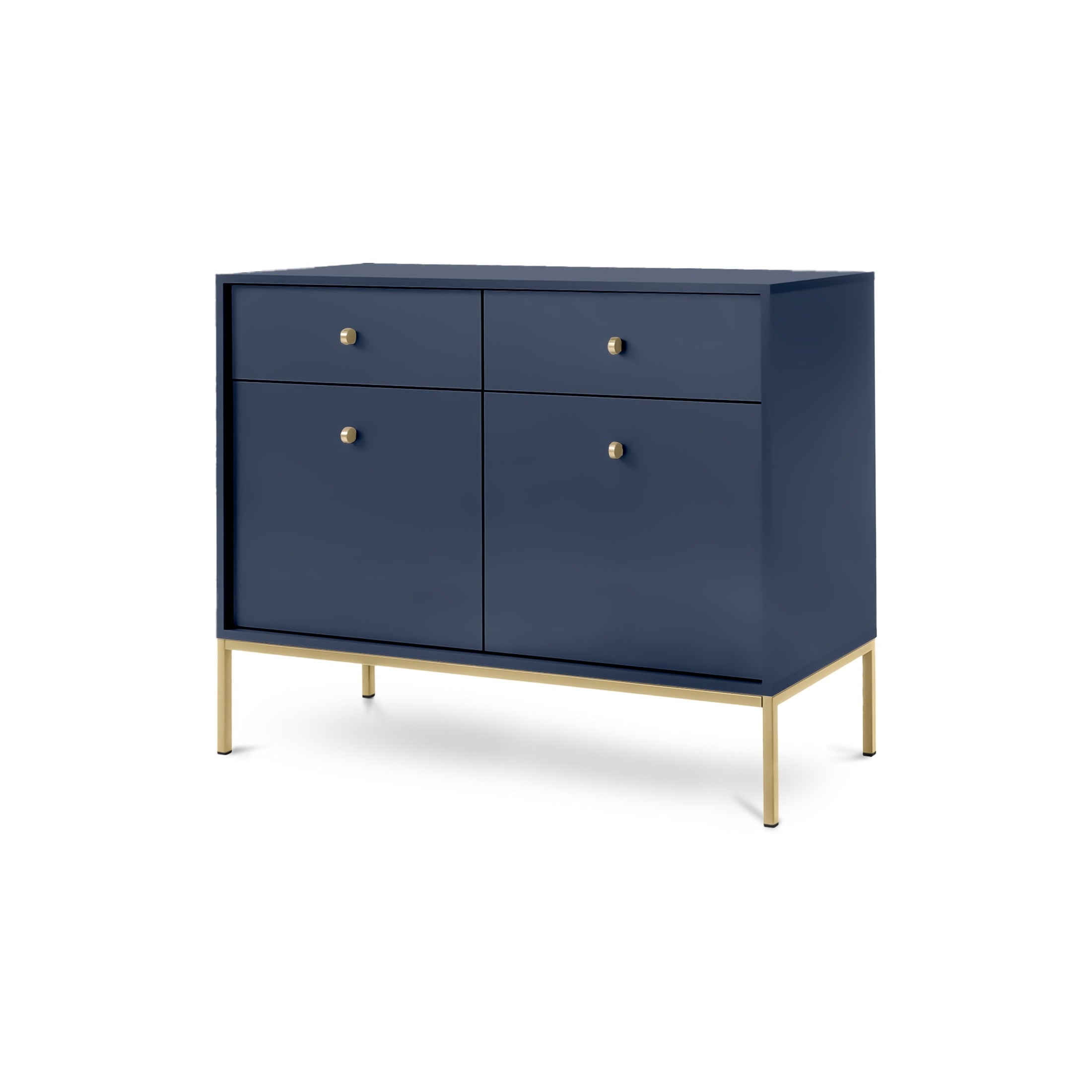 Komoda Kviat 104x84 Granat Złota