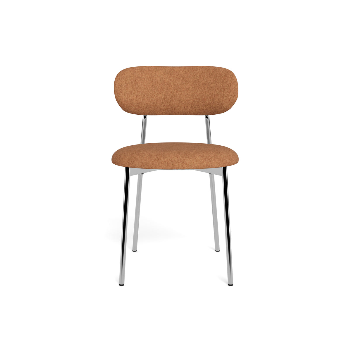 Dotto Chair 47x79, terracotta on the front – rounded seat and backrest in chenille-style fabric