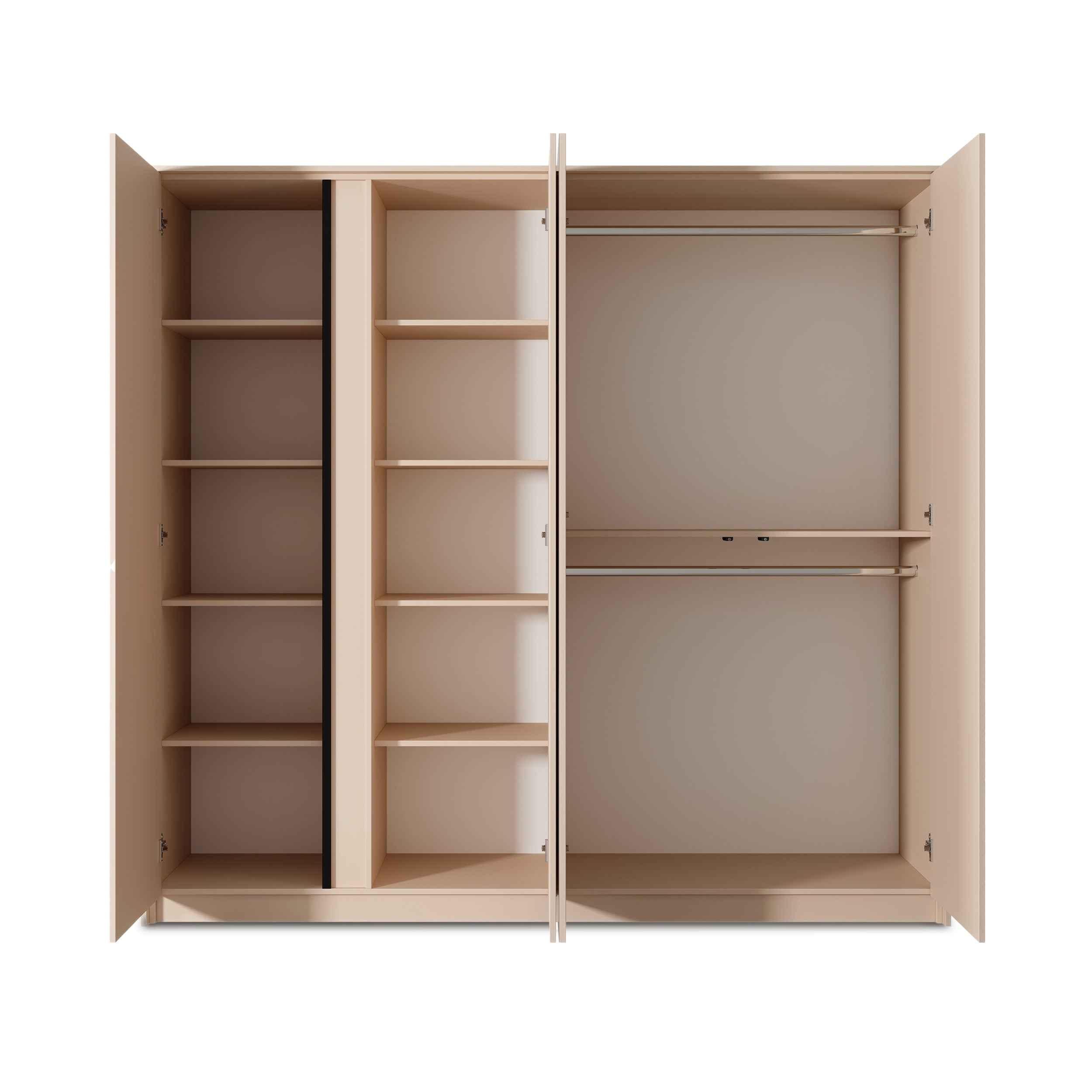 Szafa 4-drzwiowa 223x210 cm w stylu minimalistycznym | Dust