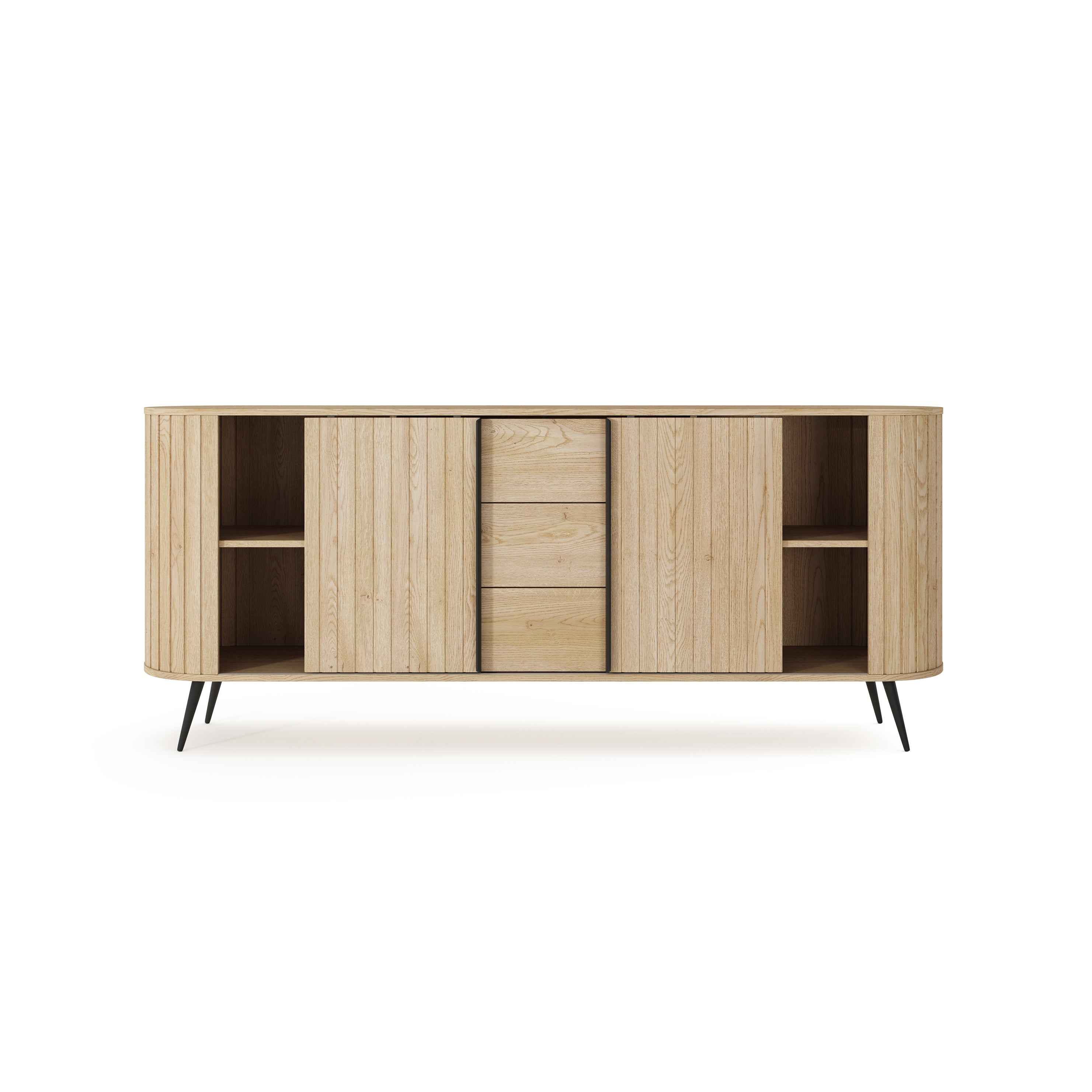 Komoda z drzwiami przesuwnymi i szufladami 196x82 w stylu nowoczesnym| Llovia