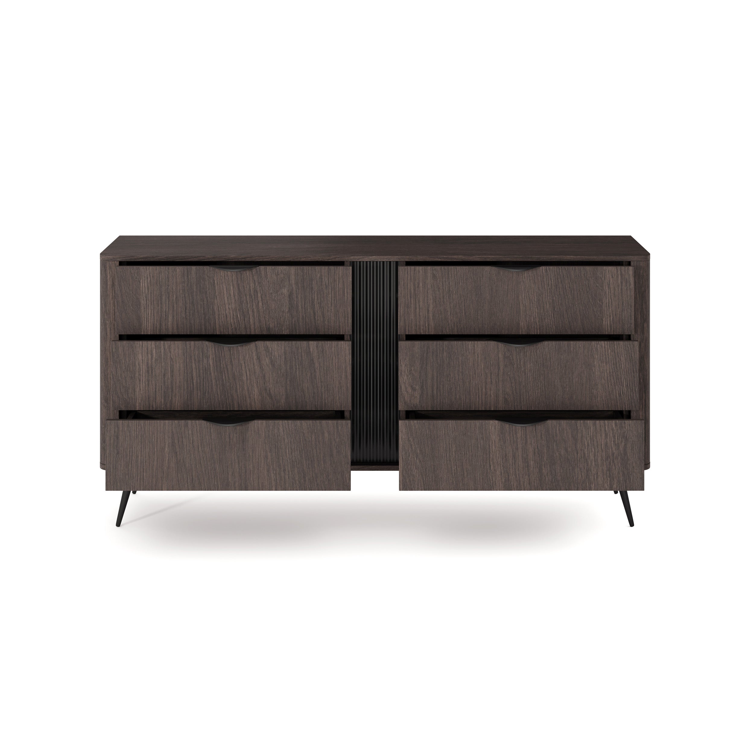 Komoda z 6 szufladami 163x81 w stylu soft loft | Velia