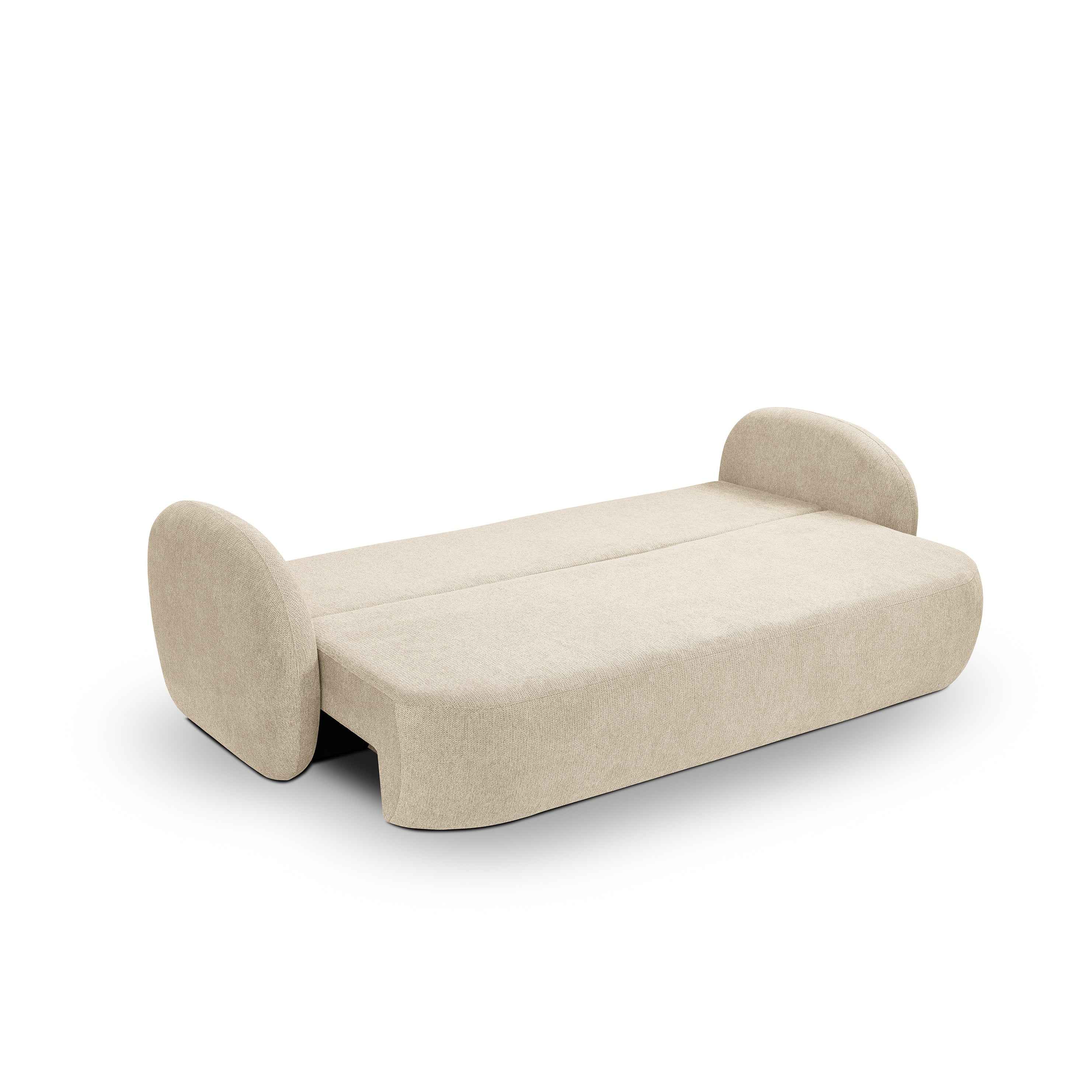 Sofa 3-osobowa z funkcją spania 142x200 z pojemnikiem w stylu art deco, tkanina Aragon | OLEMO
