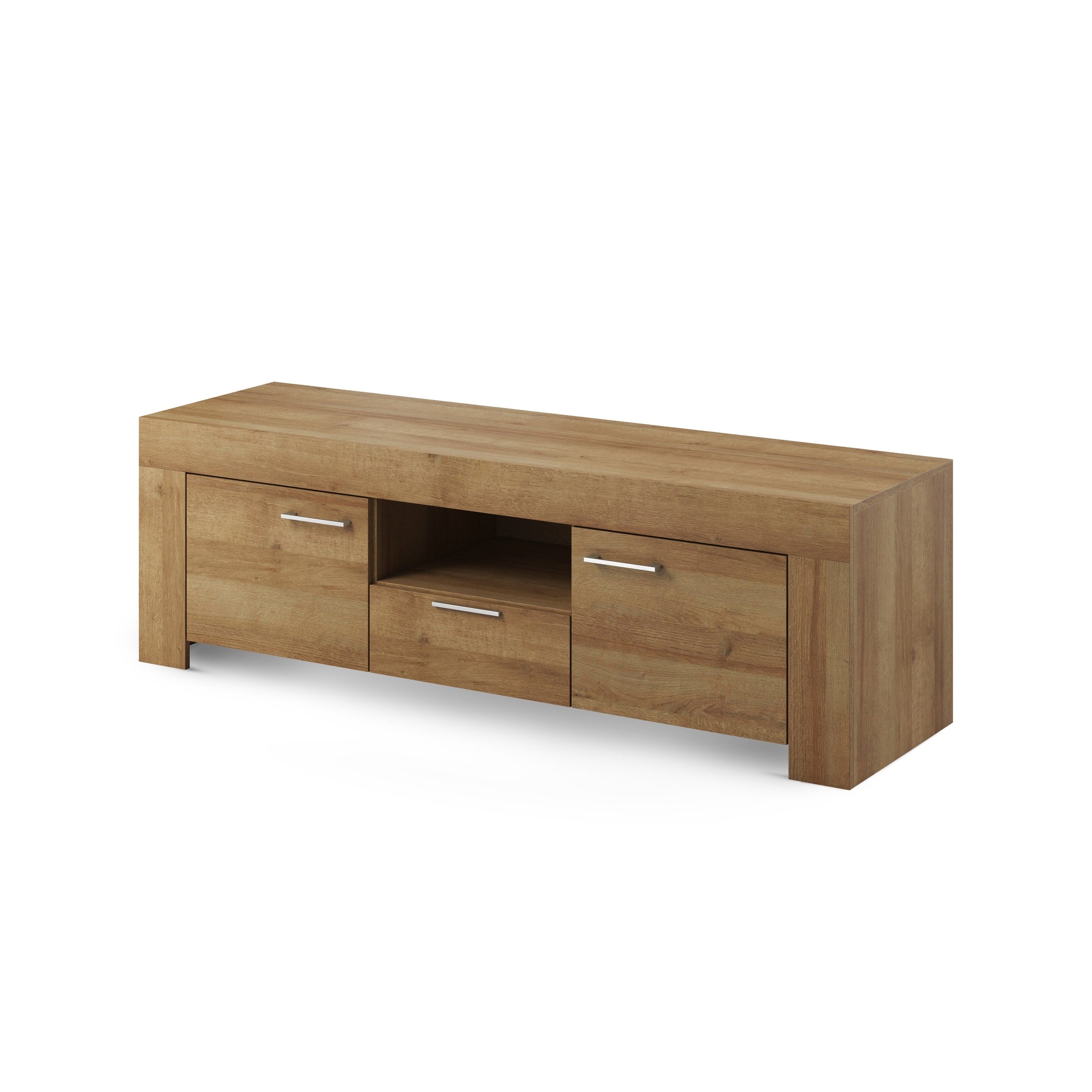 Zestaw RTV z półką 155x50+155x20 w stylu nowoczesnym | Gorky