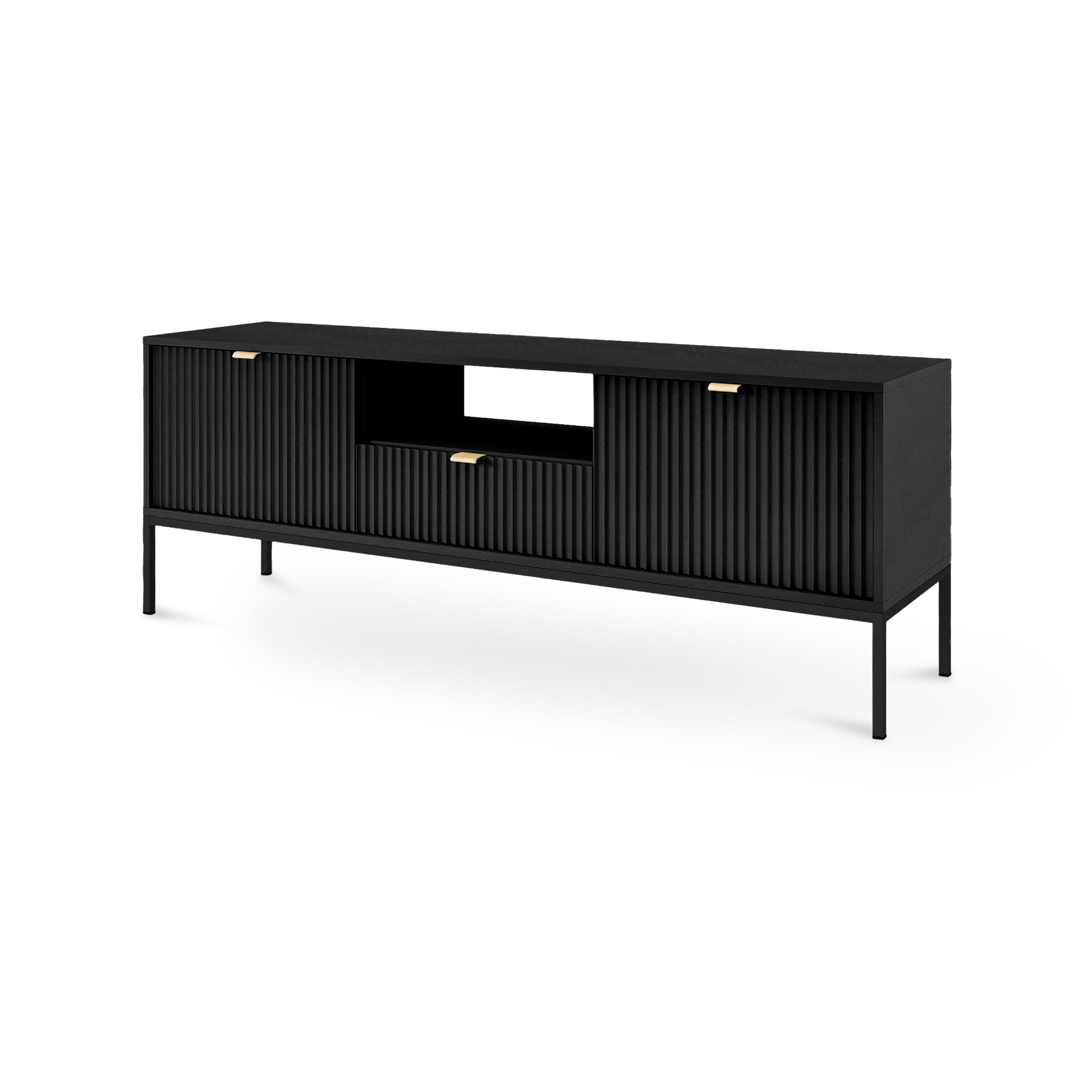 Szafka RTV Roza 154x56 Czarny Czarny