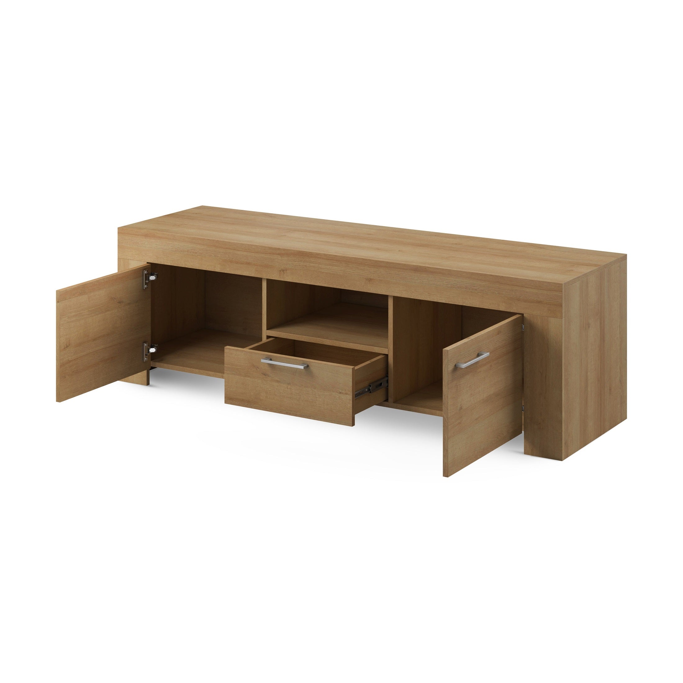 Zestaw RTV z półką 155x50+155x20 w stylu nowoczesnym | Gorky