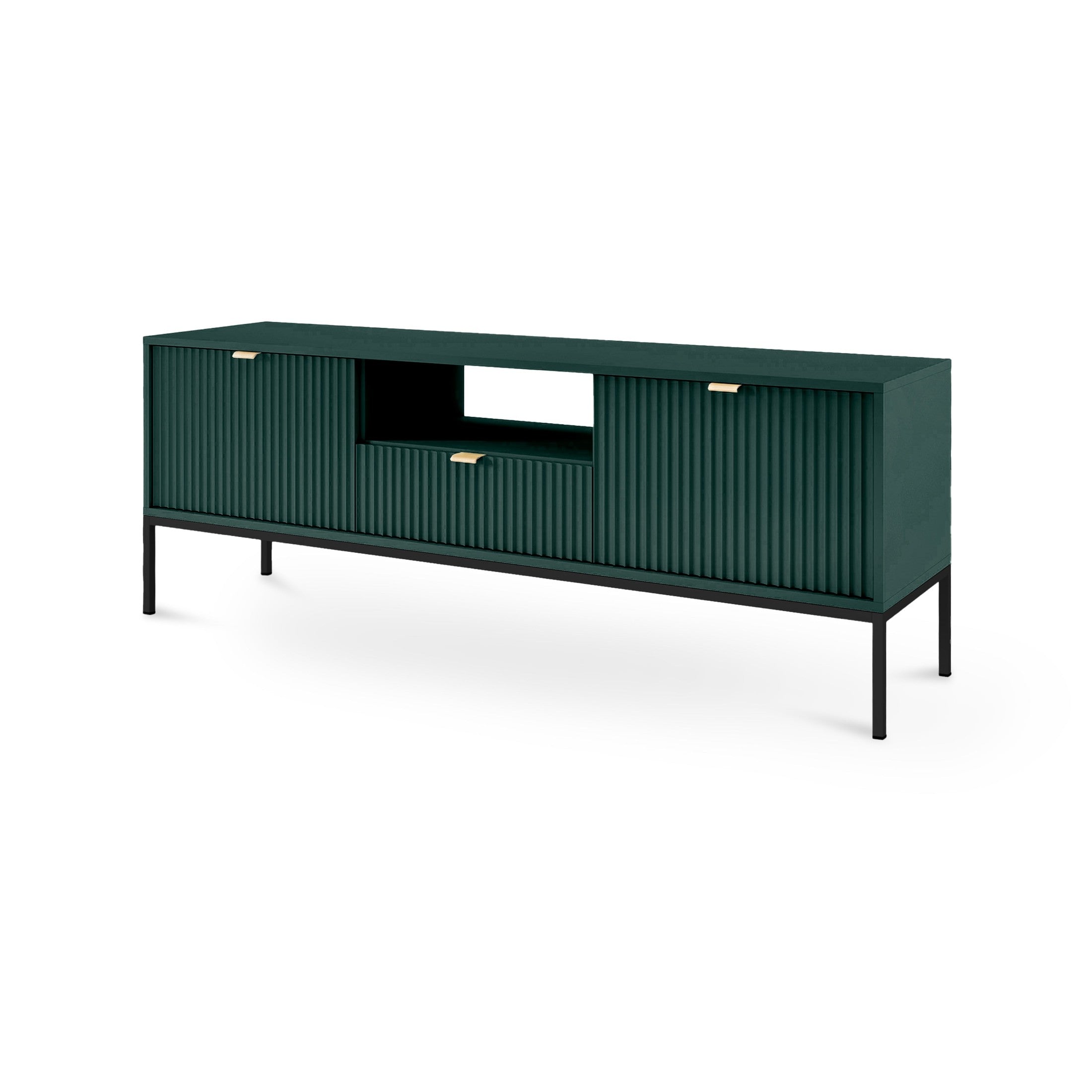 Szafka RTV 154x56 | Roza Labrador Green Czarny