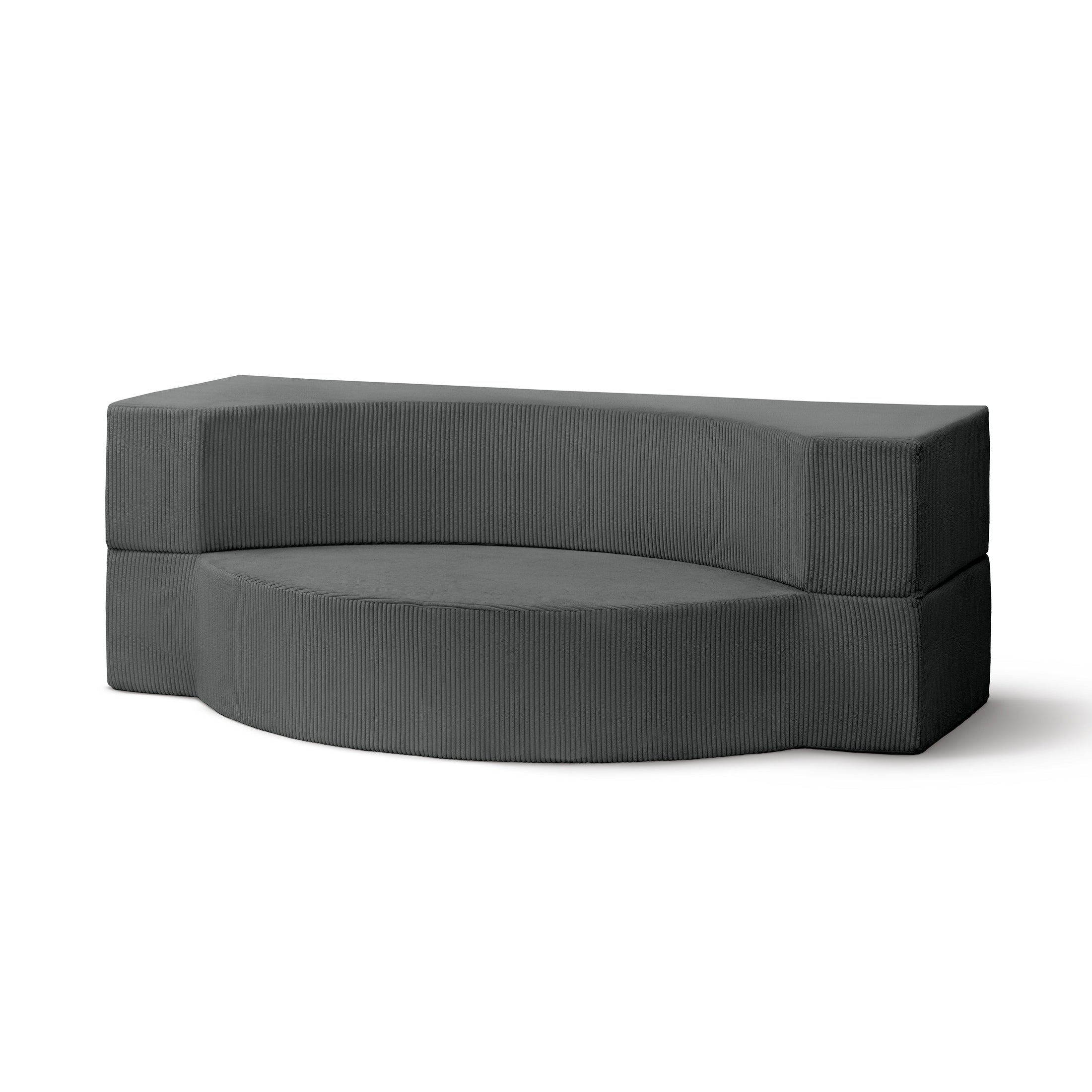 Sofa piankowa modułowa 200 cm z funkcją spania w stylu japandi | Lunaria Cynk (POSO 115)